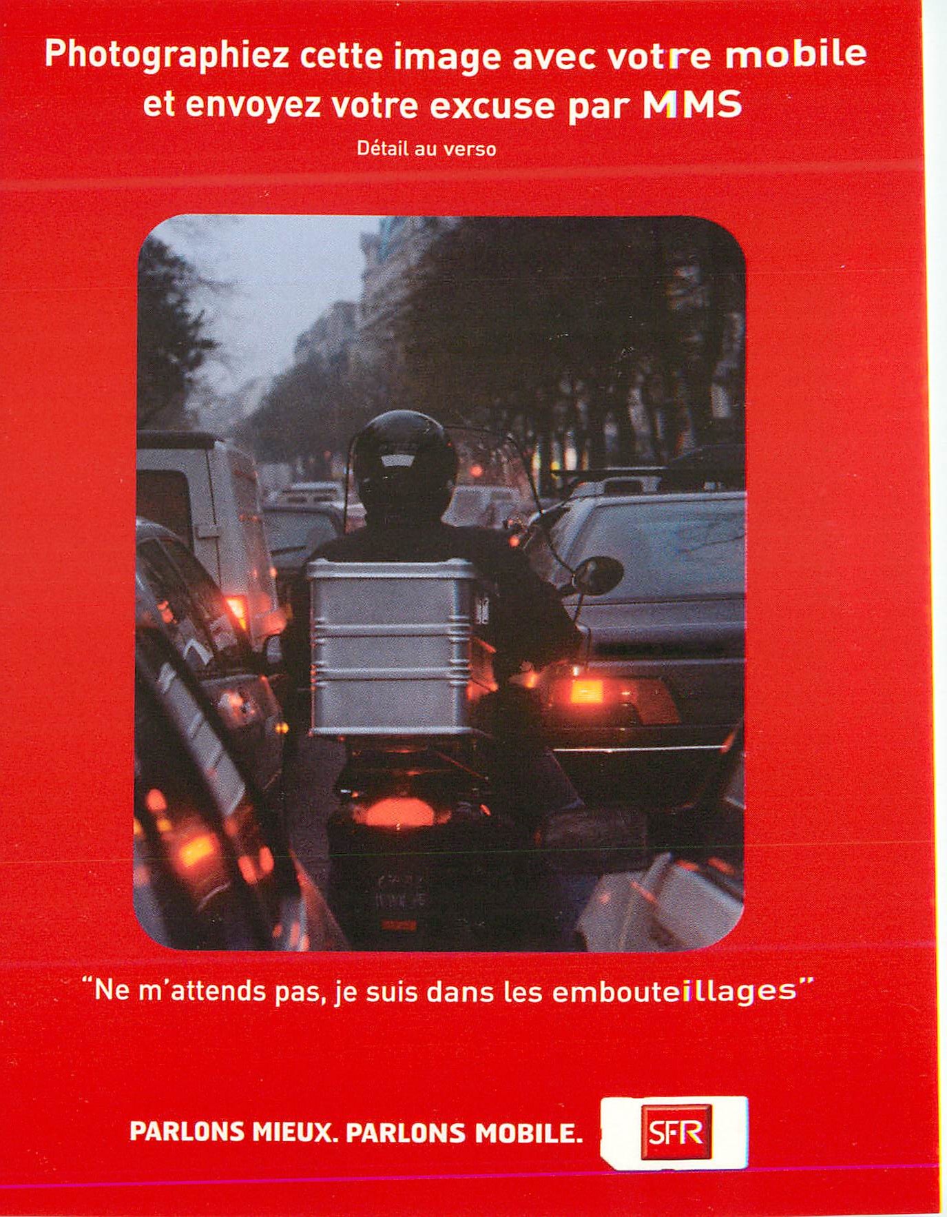 CPM Parlons Mieux Parlons Mobile Ne m'attends pas Je suis dans les Embouteillages SFR