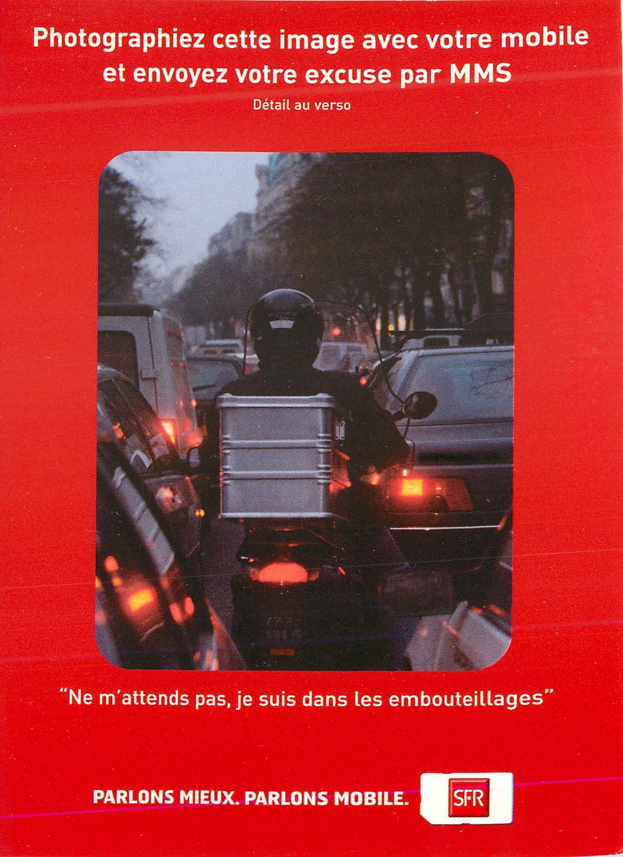 CPM Parlons Mieux Parlons Mobile Ne m'attends pas Je suis dans les Embouteillages SFR
