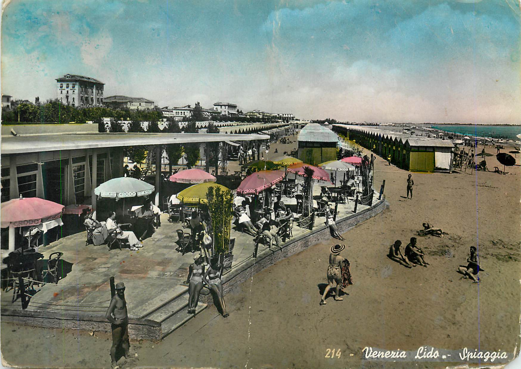 CPM Venezia Lido Spiaggia Plage