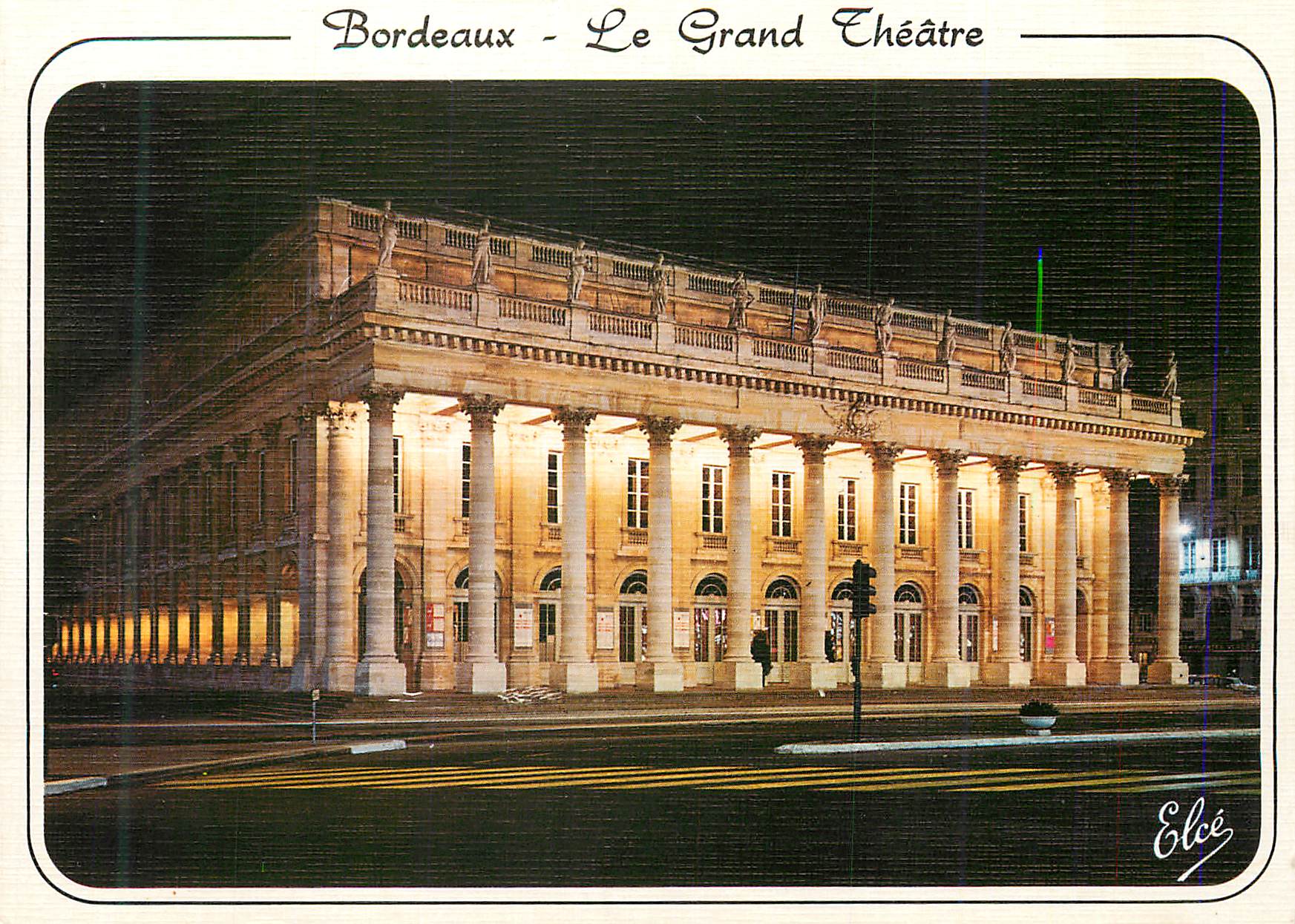 CPM Bordeaux Le Grand Theatre la Nuit