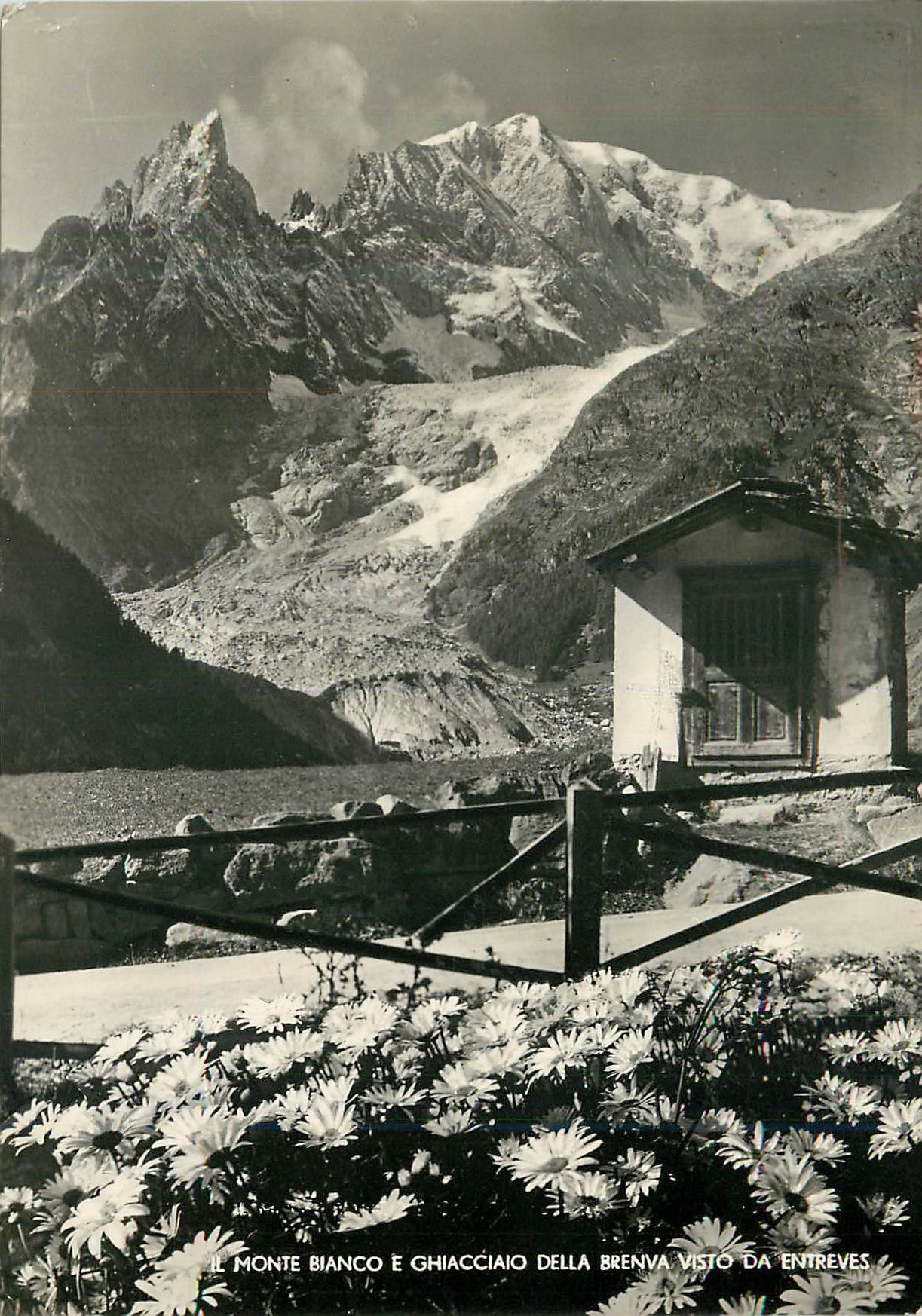 CPM Il Monte Bianco e Ghiacciaio della Brenva Visto de Entreves