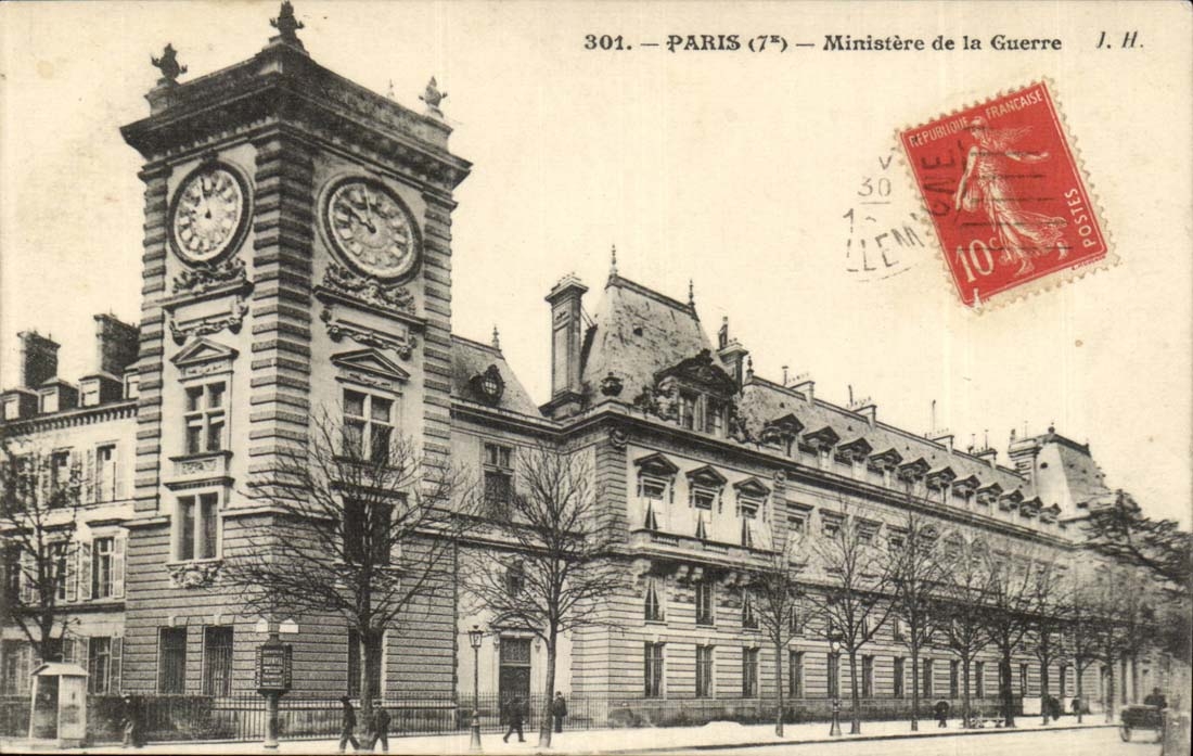 Paris CPA Ministere de la guerre