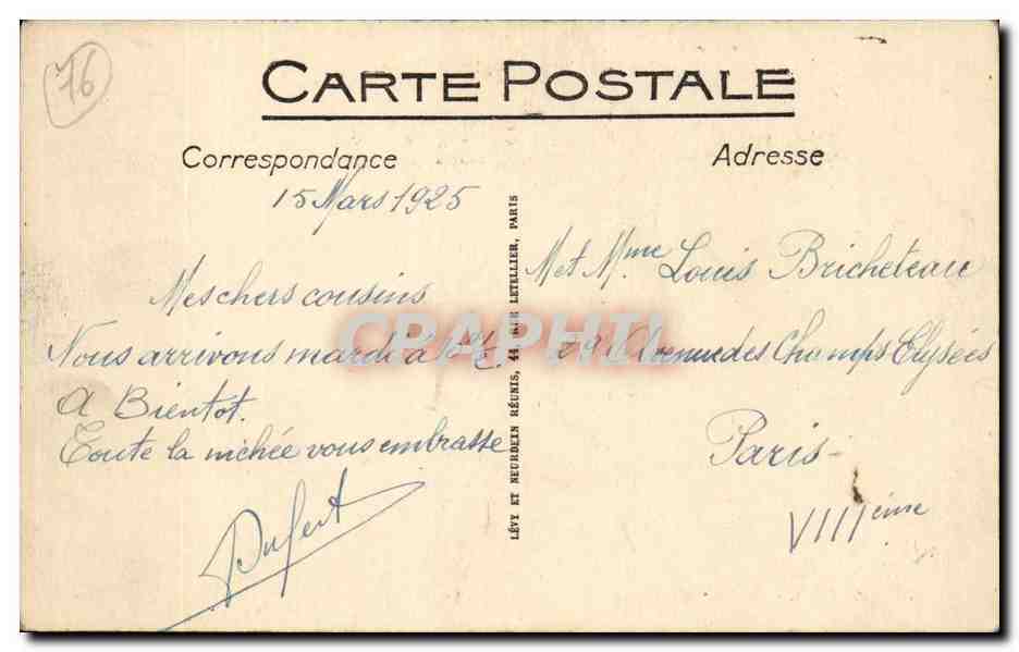Rouen CPA le pont transbordeur — Rückseite