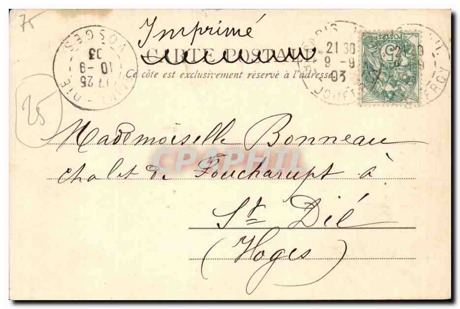 Paris CPA Hotel de Balzac Cour d'entree — Rückseite