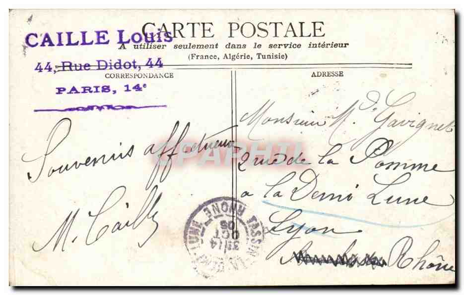 Paris CPA Perspective du boulevard Poissonniere — Rückseite