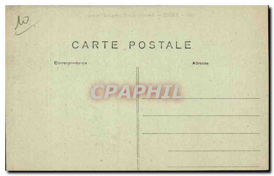 Paris — Avenue des Champs-Élysées — D.P. Nr. 90 — Rückseite