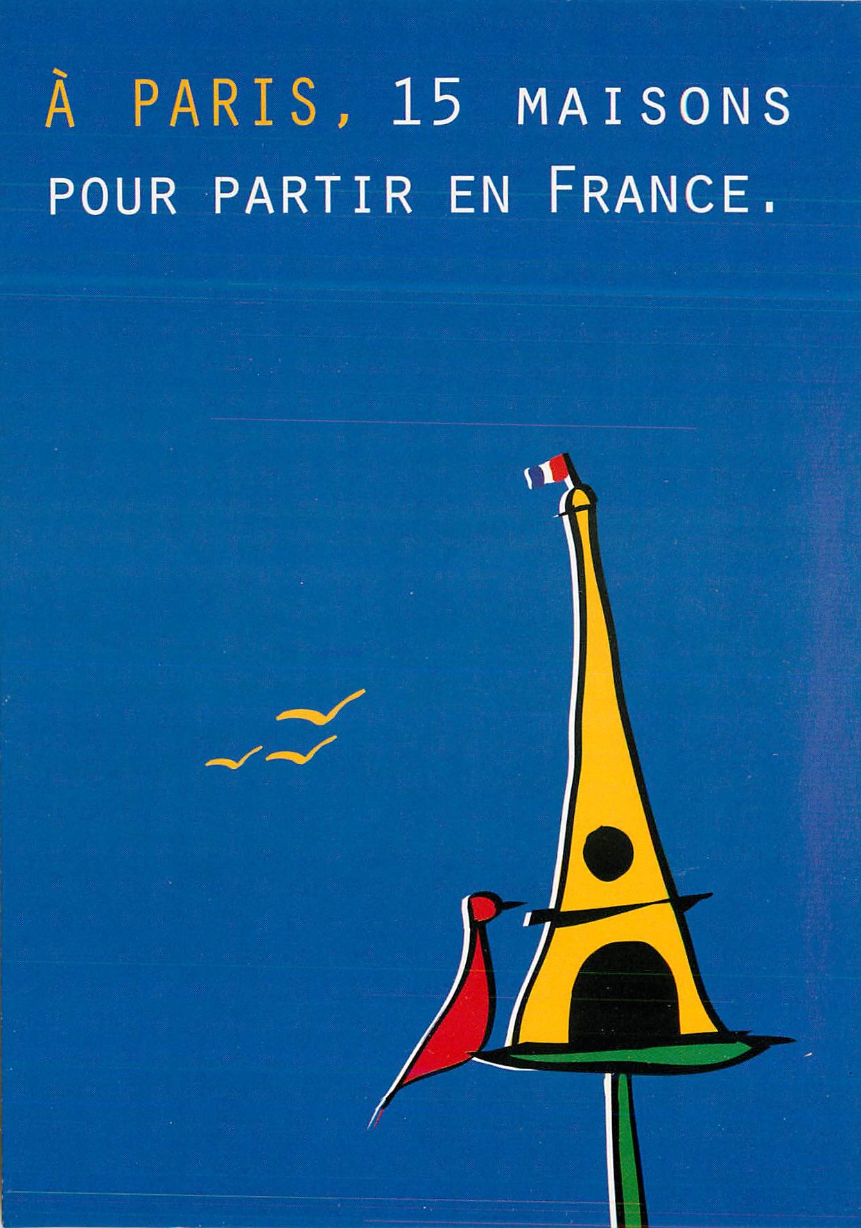 CPM A Paris 15 Maisons pour partir en France Tour Eiffel