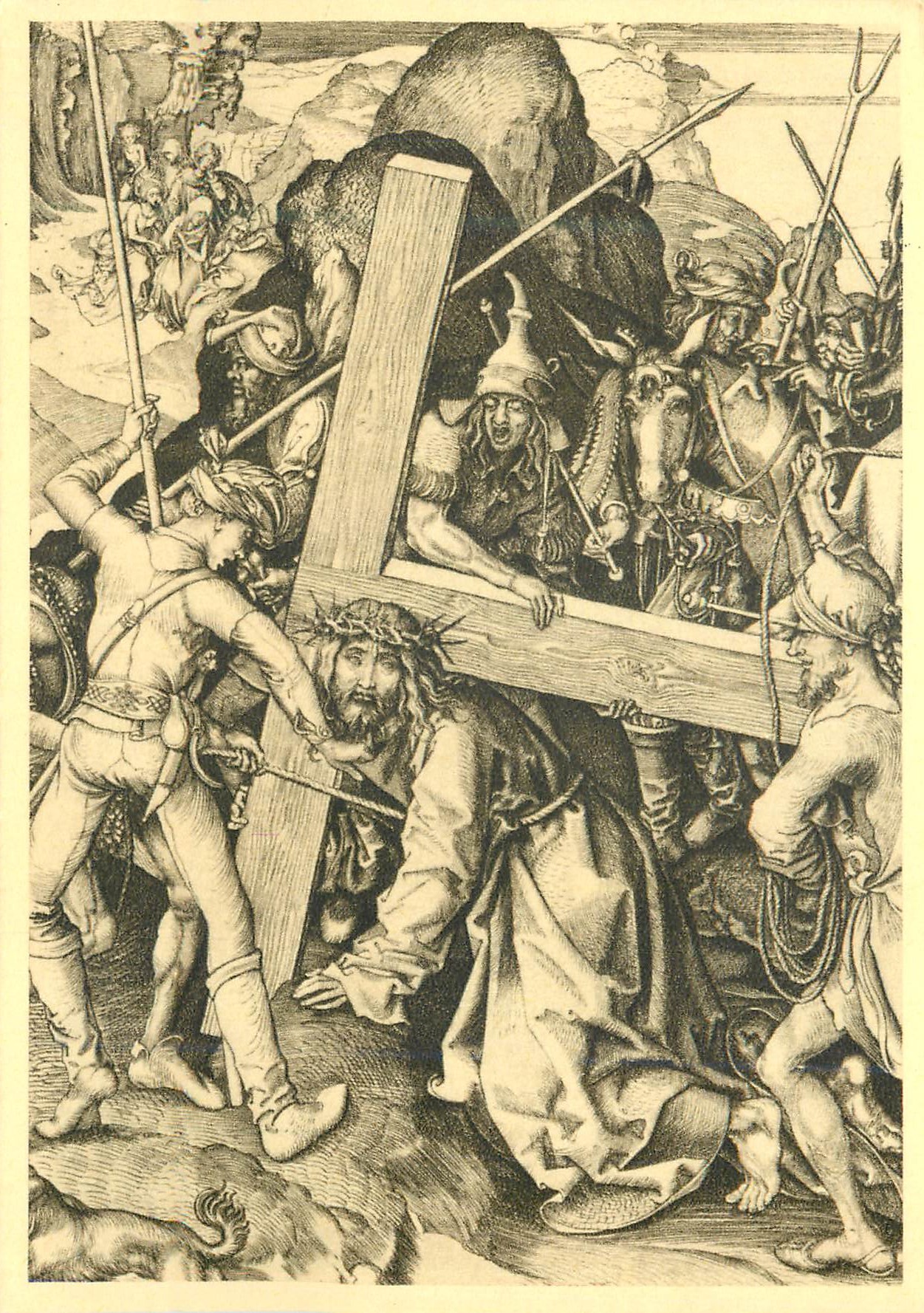 CPM Colmar vers 1450 Brisach 1491 Martin Schongauer Peintre Graveur Le Portement de la Croix (detail)