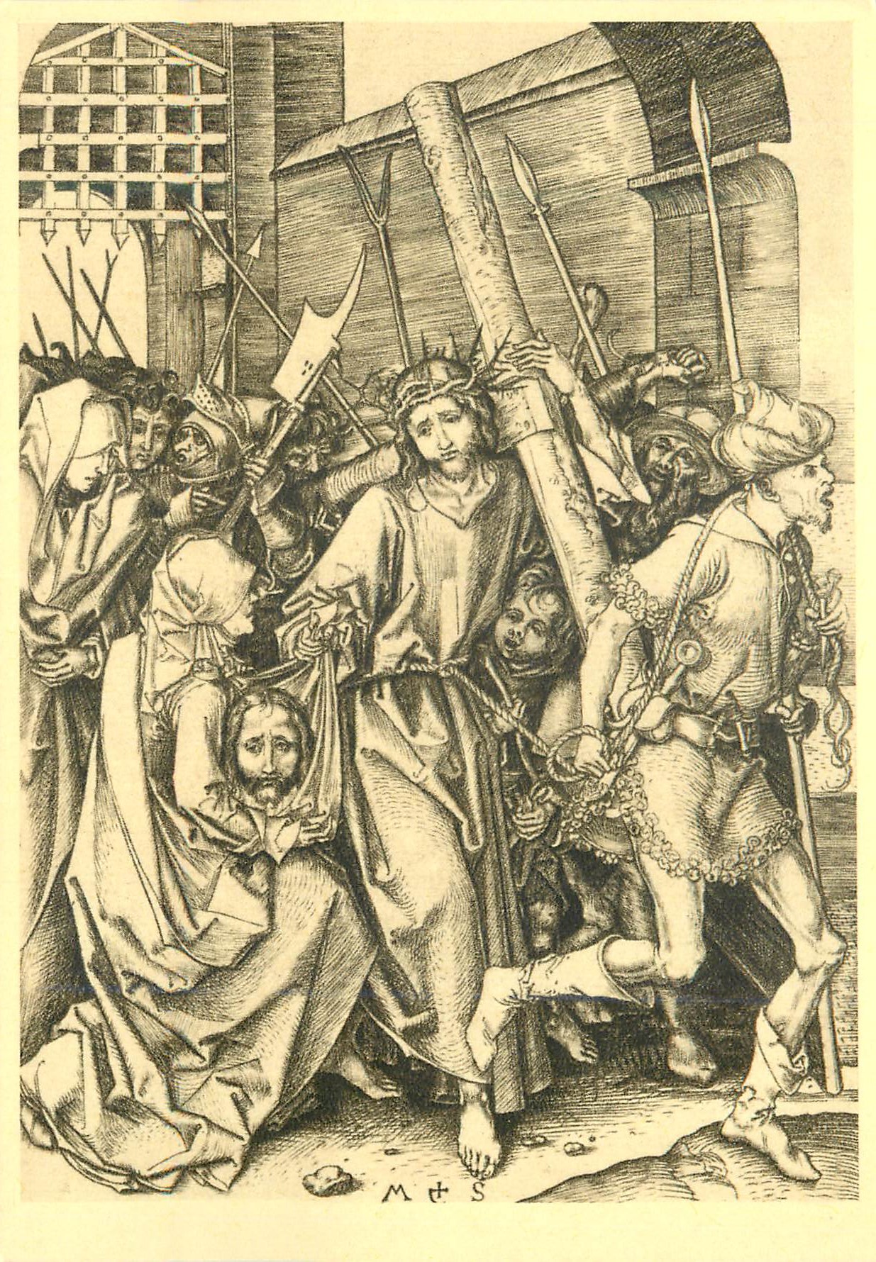 CPM Colmar vers 1450 Brisach 1491 Martin Schongauer Peintre Graveur Le Portement de la Croix