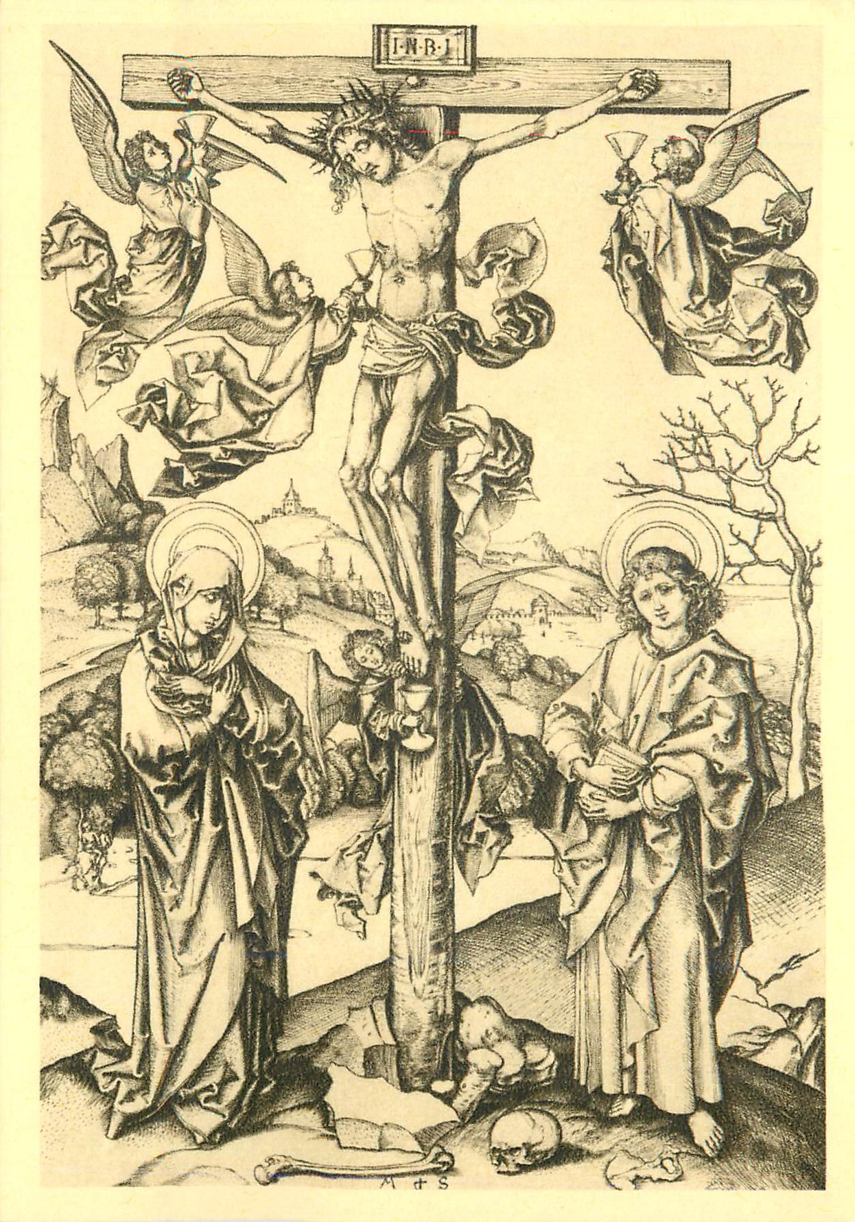 CPM Colmar vers 1450 Brisach 1491 Martin Schongauer Peintre Graveur La Grande Crucifixion