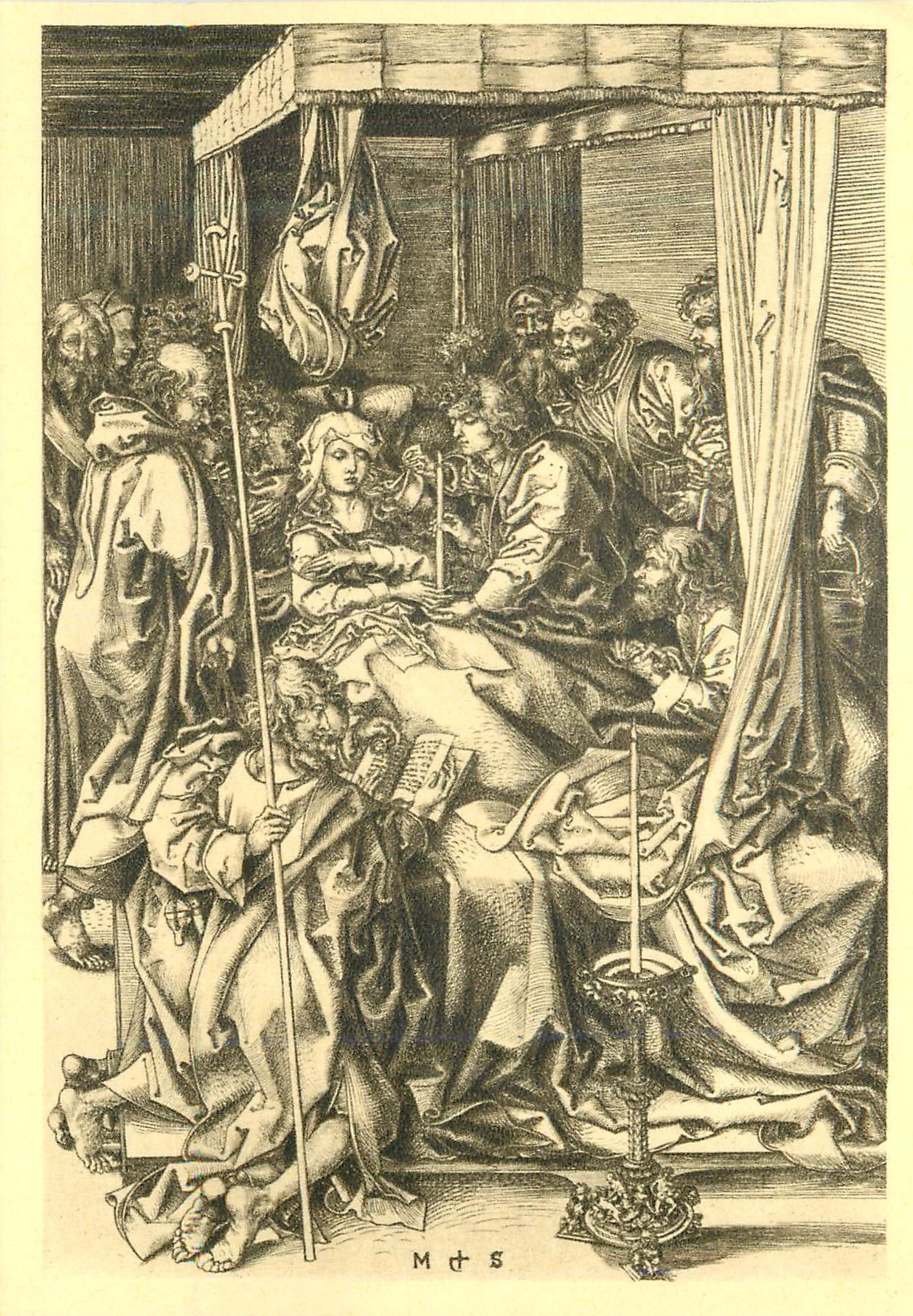 CPM Colmar vers 1450 Brisach 1491 Martin Schongauer Peintre Graveur La Mort de la Vierge
