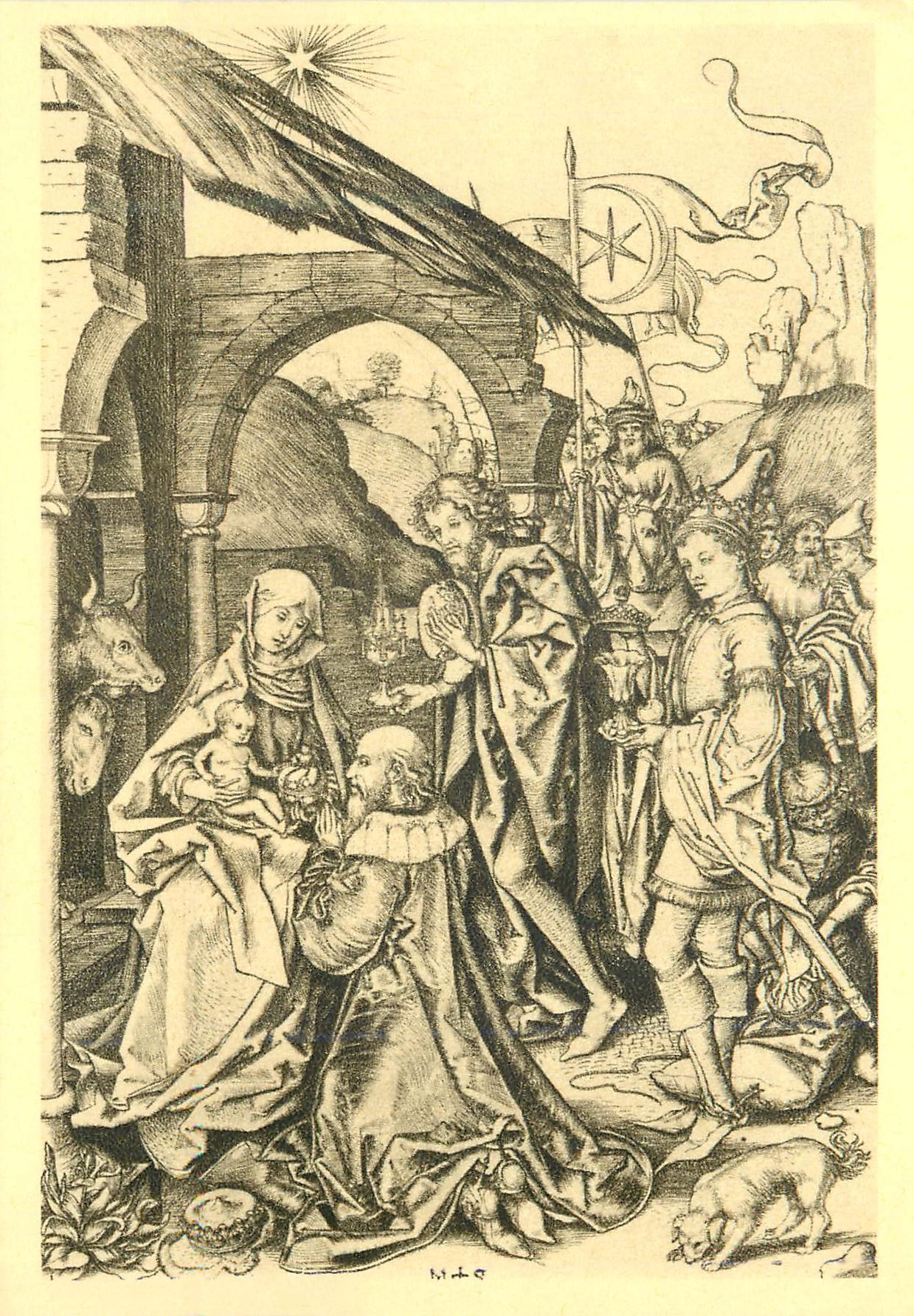 CPM Colmar vers 1450 Brisach 1491 Martin Schongauer Peintre Graveur L'Adoration des Mages