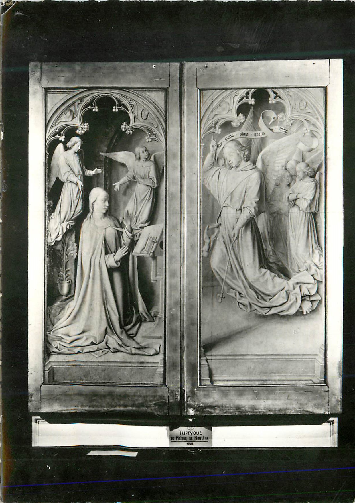 CPM Moulins (Allier) Decoration Monochrome du Celebre Triptyque du Maitre de Moulins
