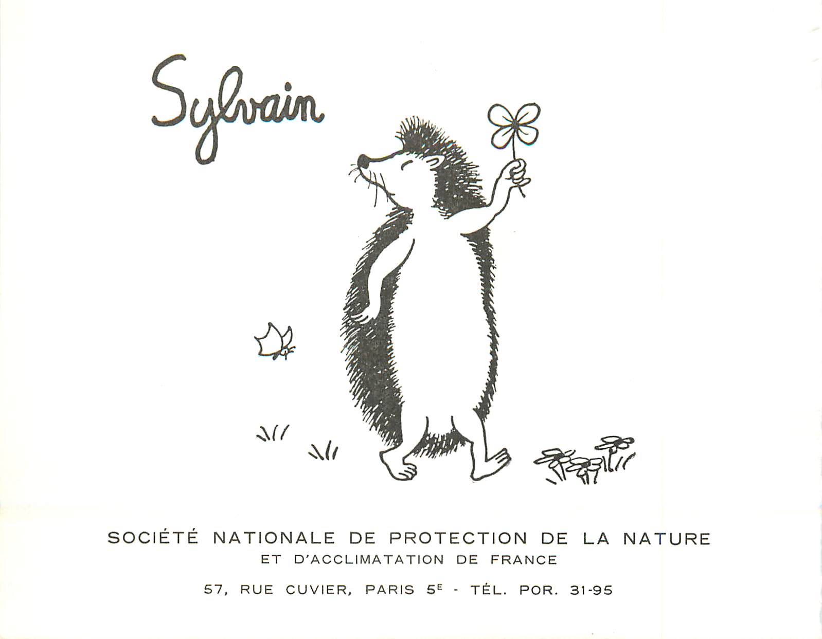 Carton  Societe Nationale de Protection de la Nature et d'Acclimatation de France Ecureuil