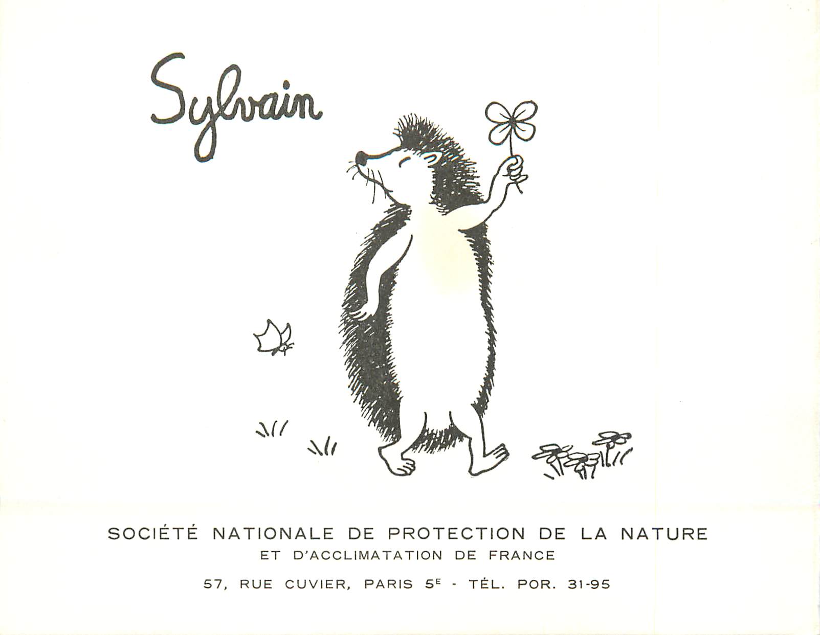 Carton  Societe Nationale de Protection de la Nature et d'Acclimatation de France Ecureuil
