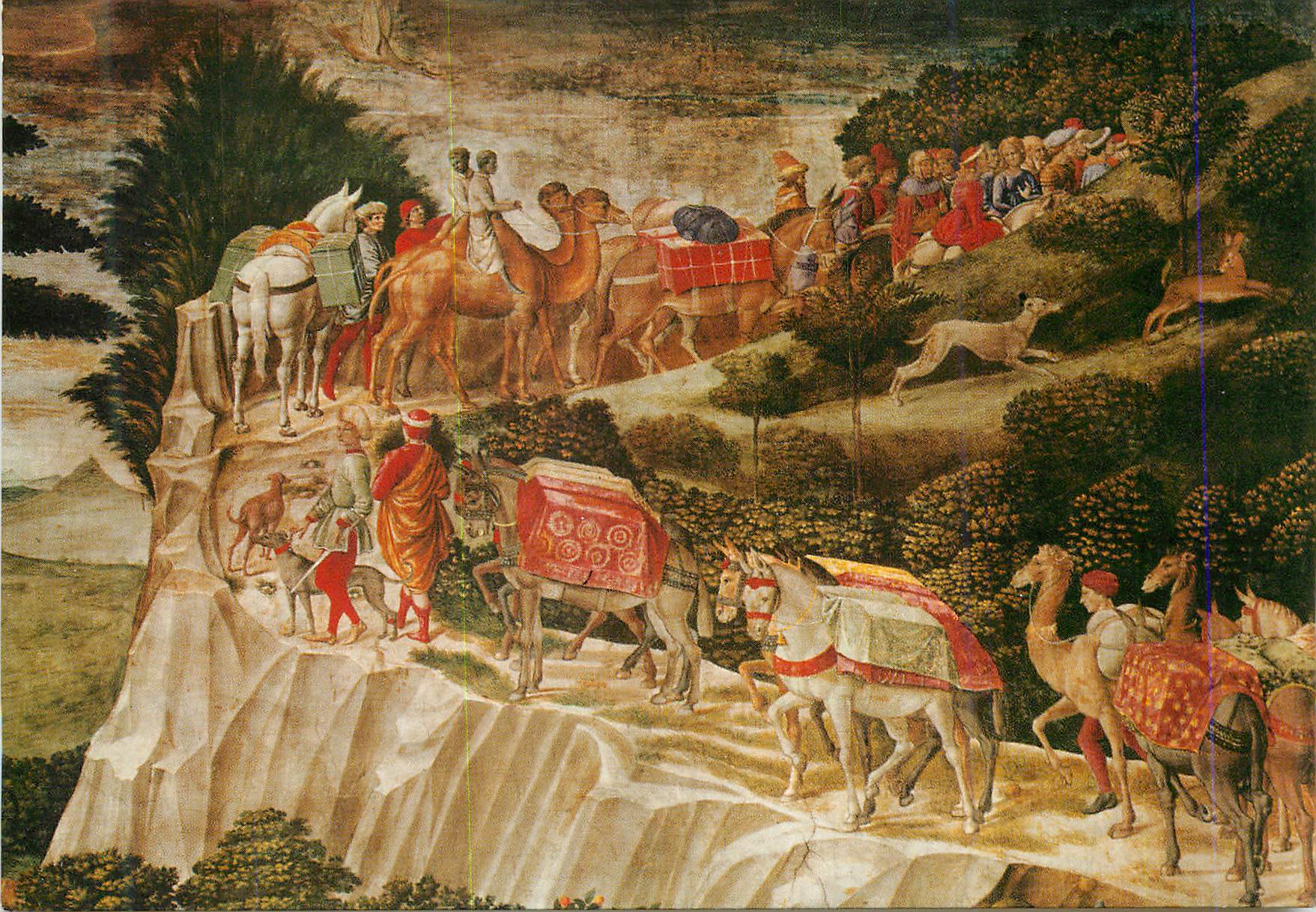 CPM Firenze Palazzo Medici Riccardi Les Voyage des Rois Mages (detail) Chameaux