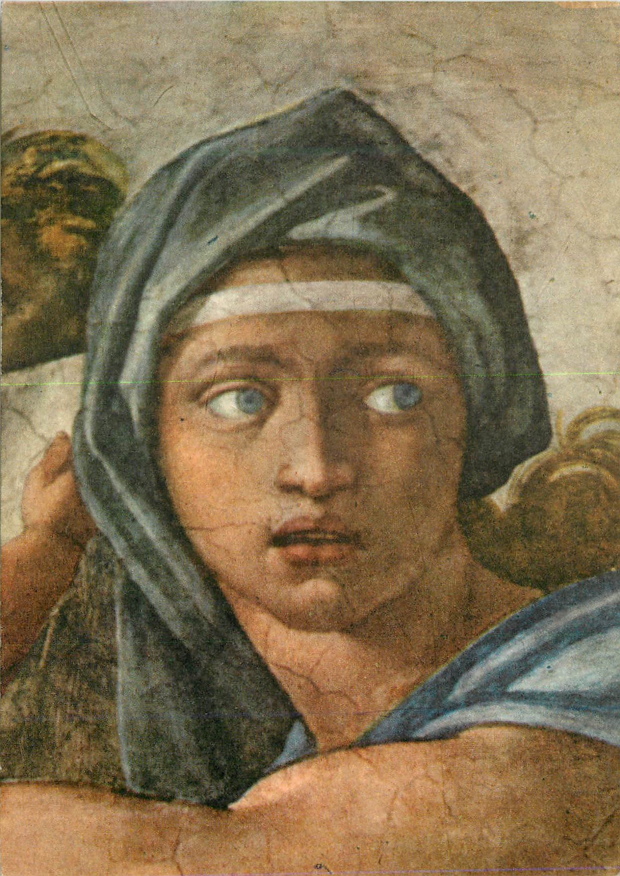 CPM Vaticano La Sibylle de Delphes Detail