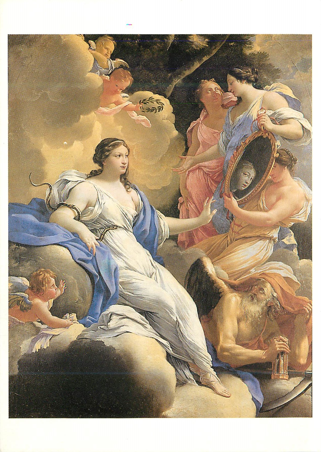CPM Montpellier Musee Fabre Exposition Vouet Grand Palais 1990 Simon Vouet Allegorie de la Prudence Royale