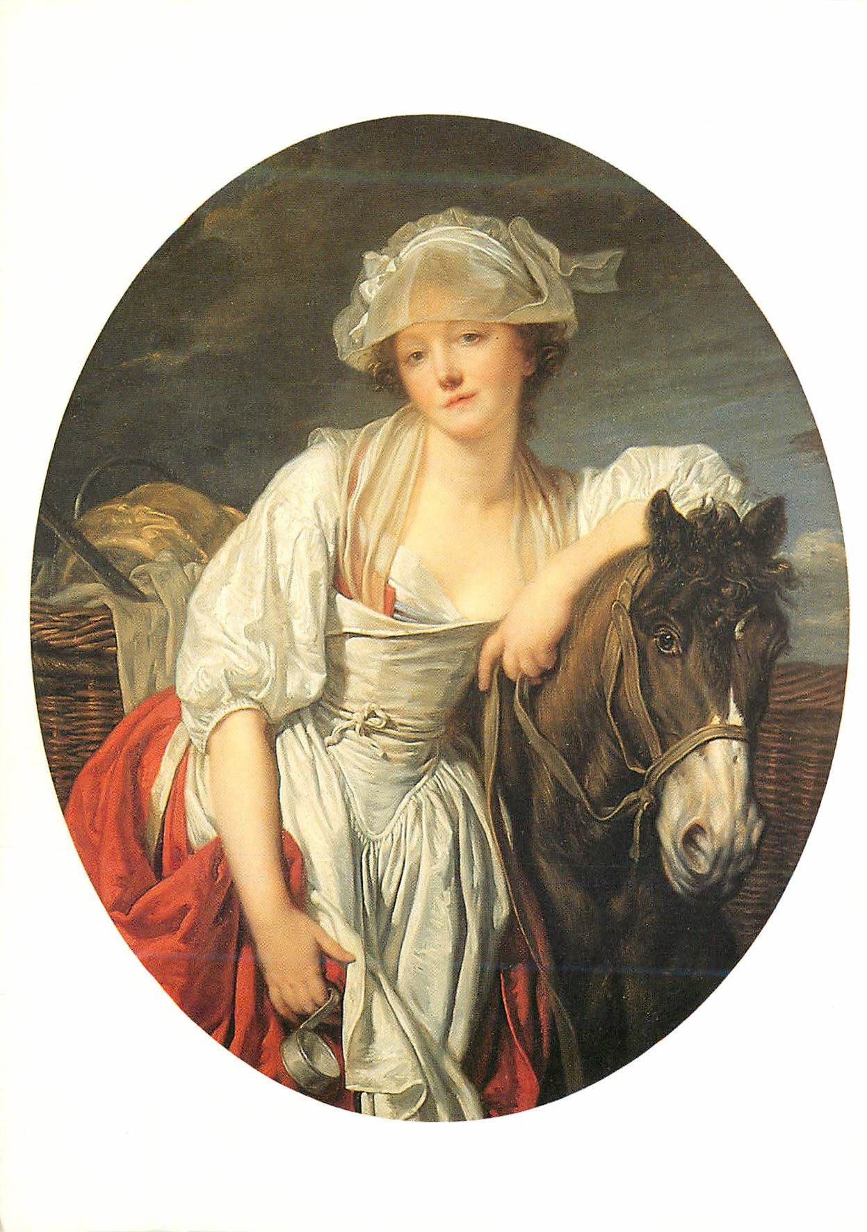 CPM Louvre Departement des Peintures J B Greuze 1725 1805 La Laitiere
