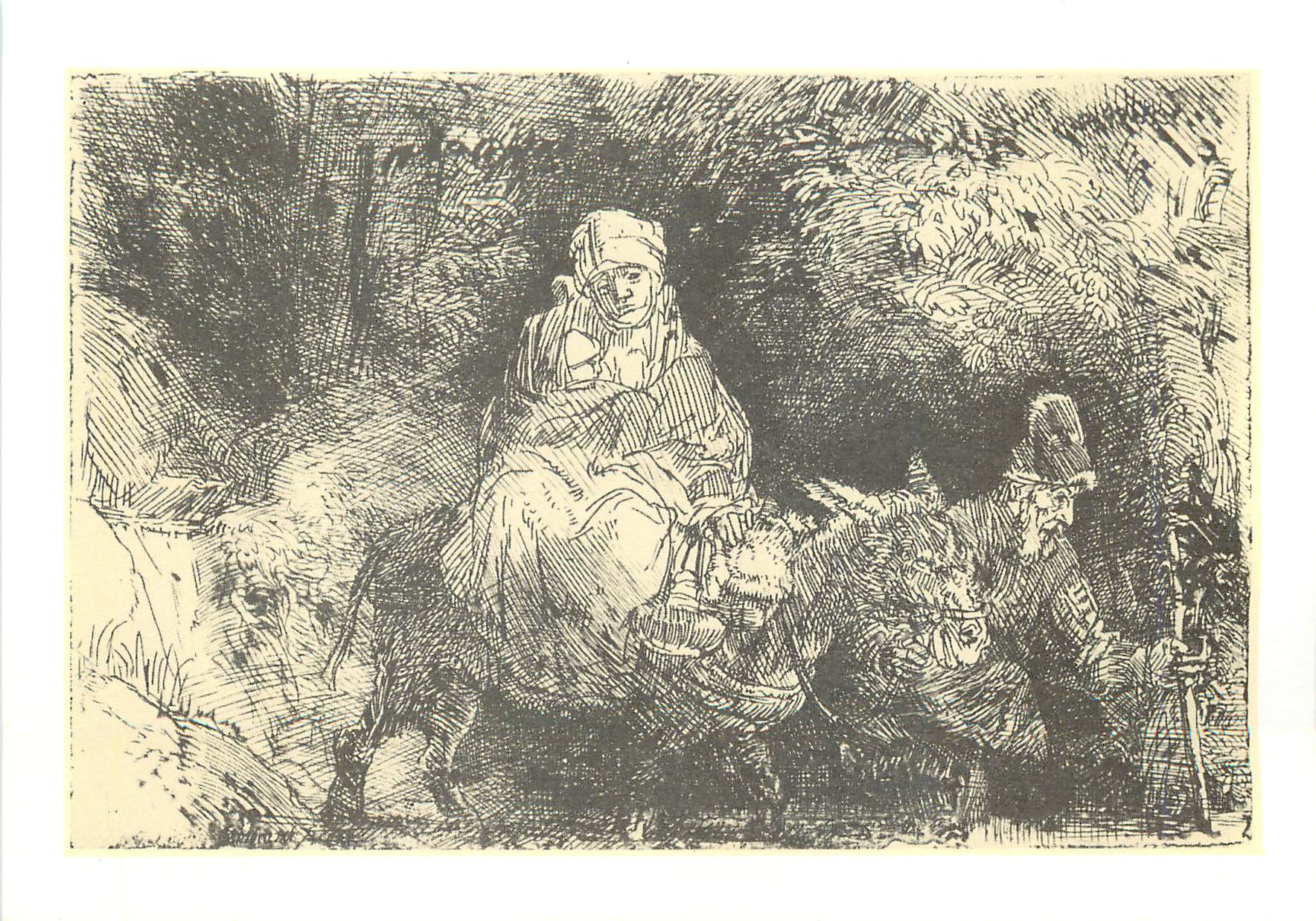 CPM Amsterdam Coll Museum Het Rembrandthuis Rembrandt (1606 1669) De Vlucht naar Egypte Ets 1633