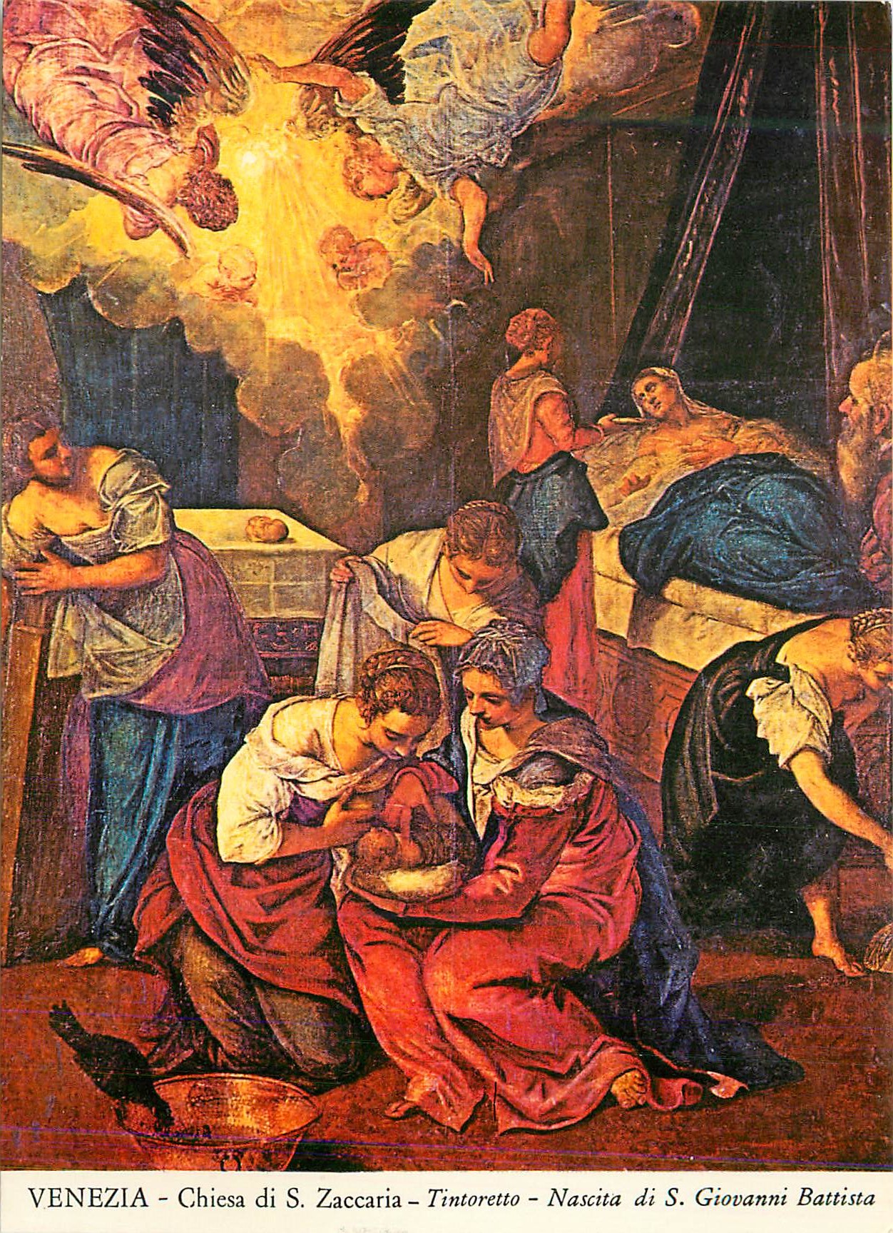 CPM Venezia Chiesa San Zaccaria Tintoretto Nascita di San Giovanni Battista
