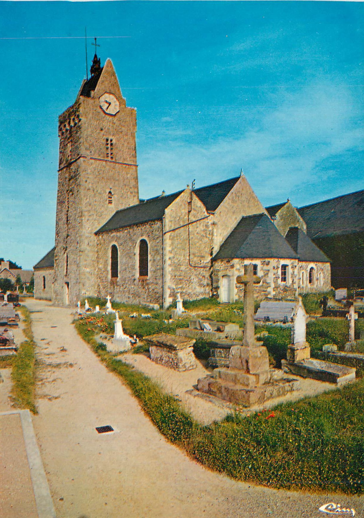 CPM St Germain sur Ay (Manche) L'Eglise