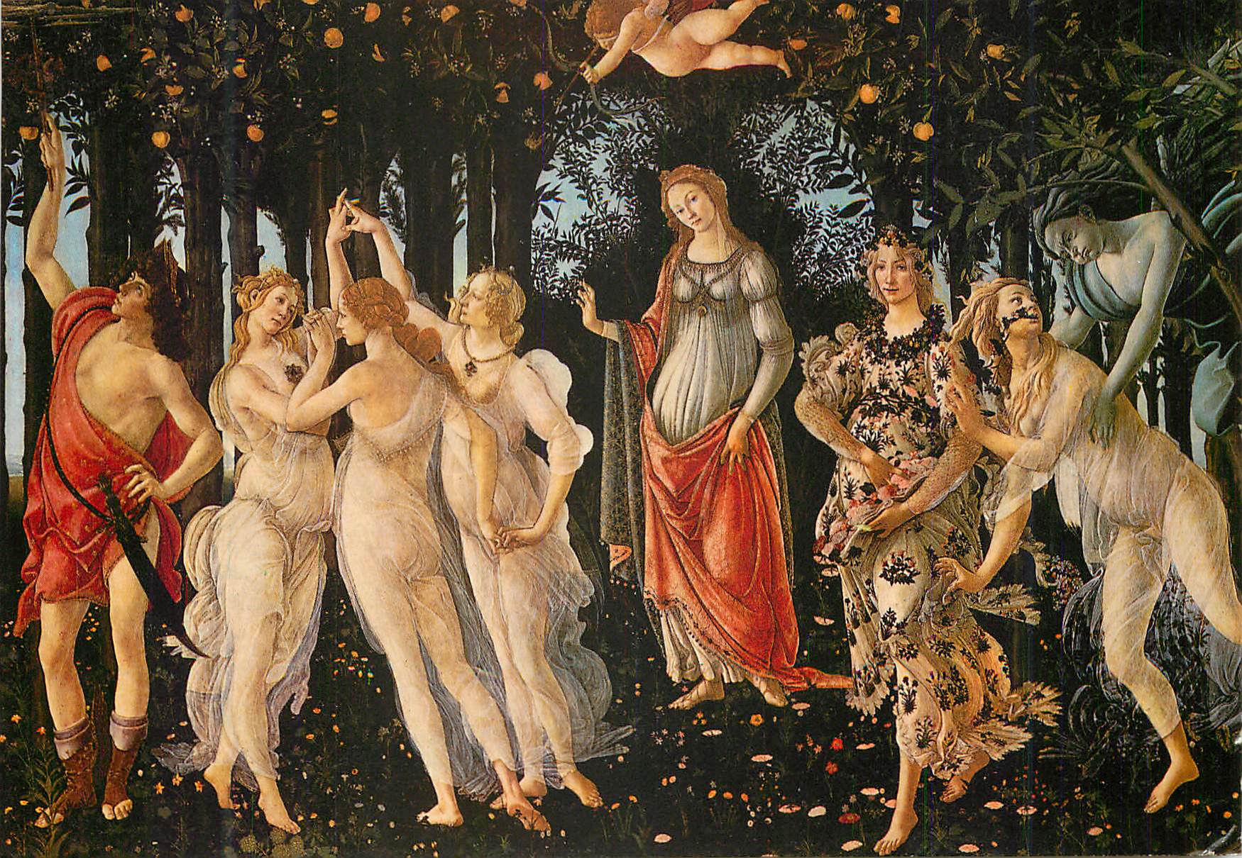 CPM Firenze Galleria Uffizi Botticelli (1445 1510) Le Printemps