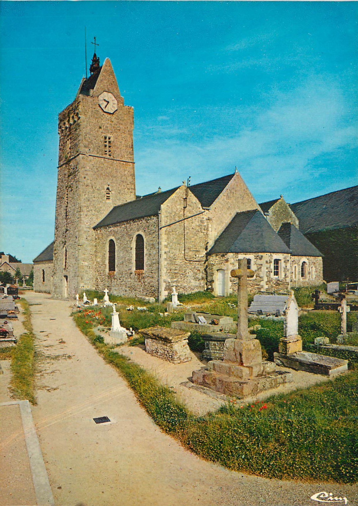 CPM St Germain sur Ay (Manche) L'Eglise