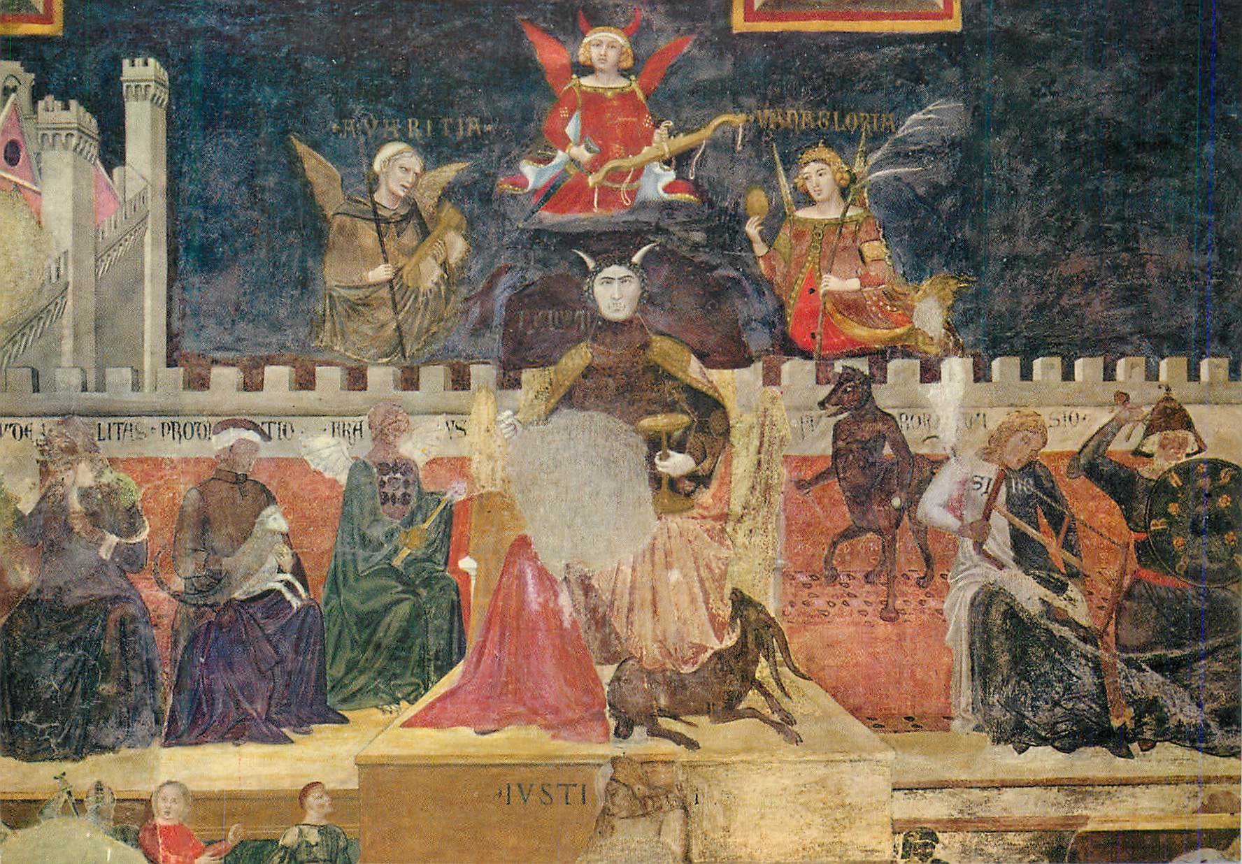 CPM Siena Palazzo Pubblico Ambrogio Lorenzetti (Notizie del 1319 m 1348) Allegoria del Malgoverno