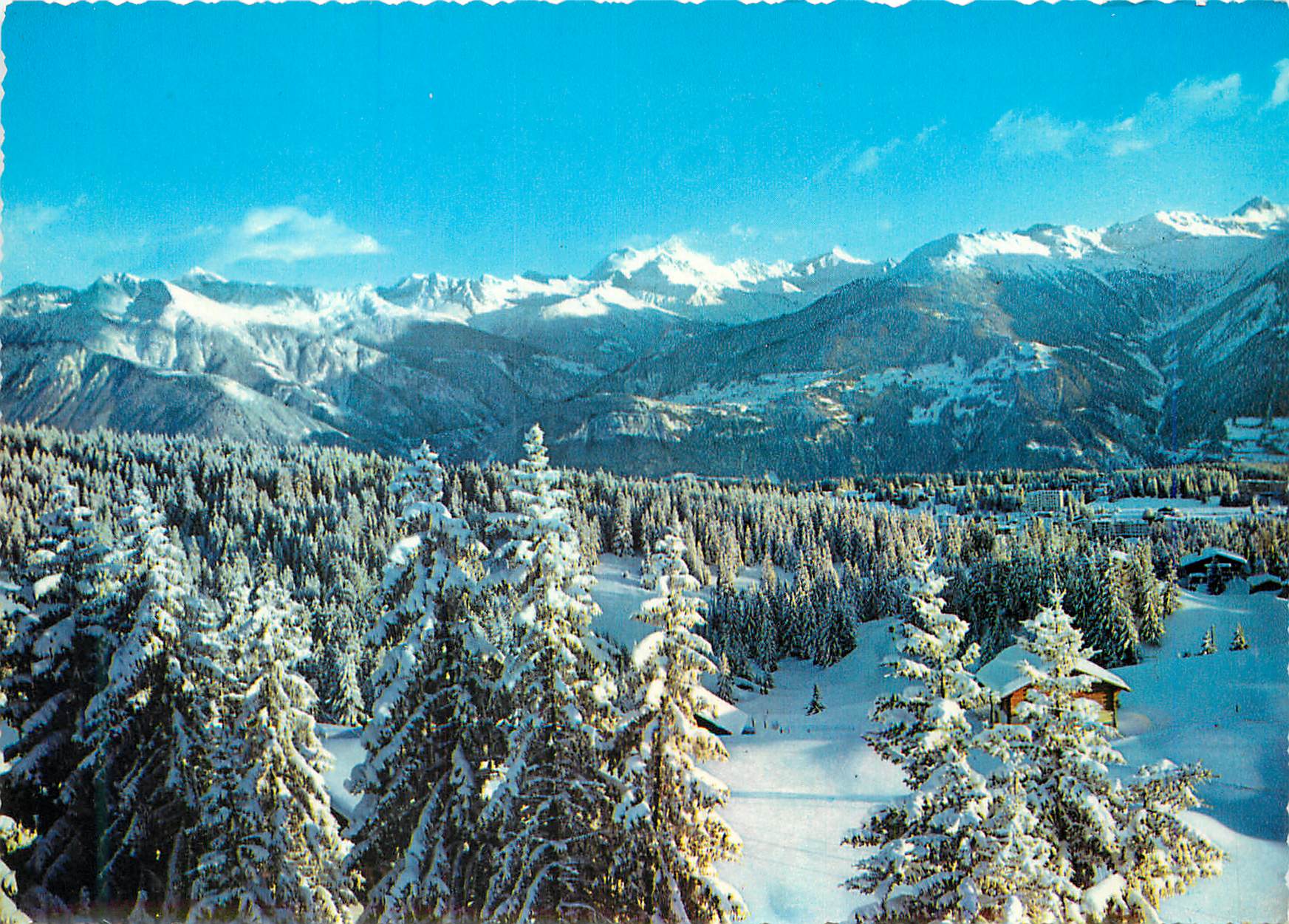 CPM Vue sur les Alpes de Crans Montana (alt 1500 m)