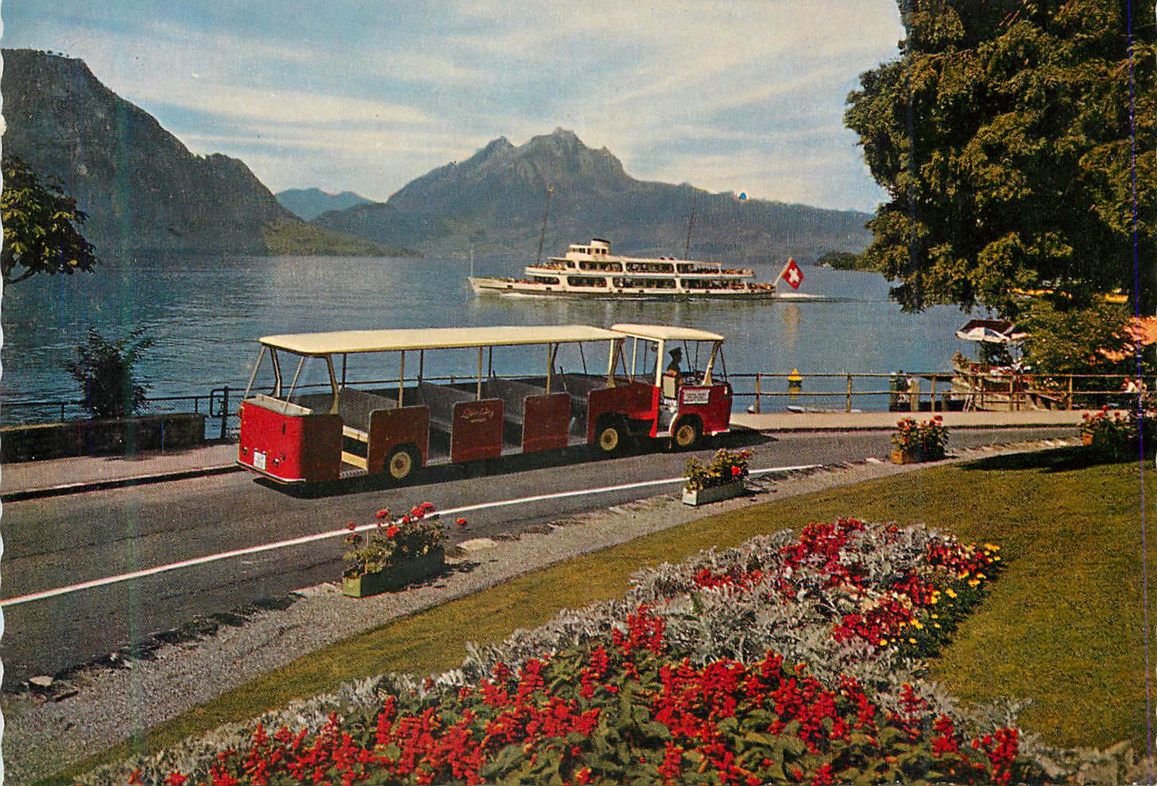 CPM Lido Bus Kurort Weggis mit Pilatus Train Bateau