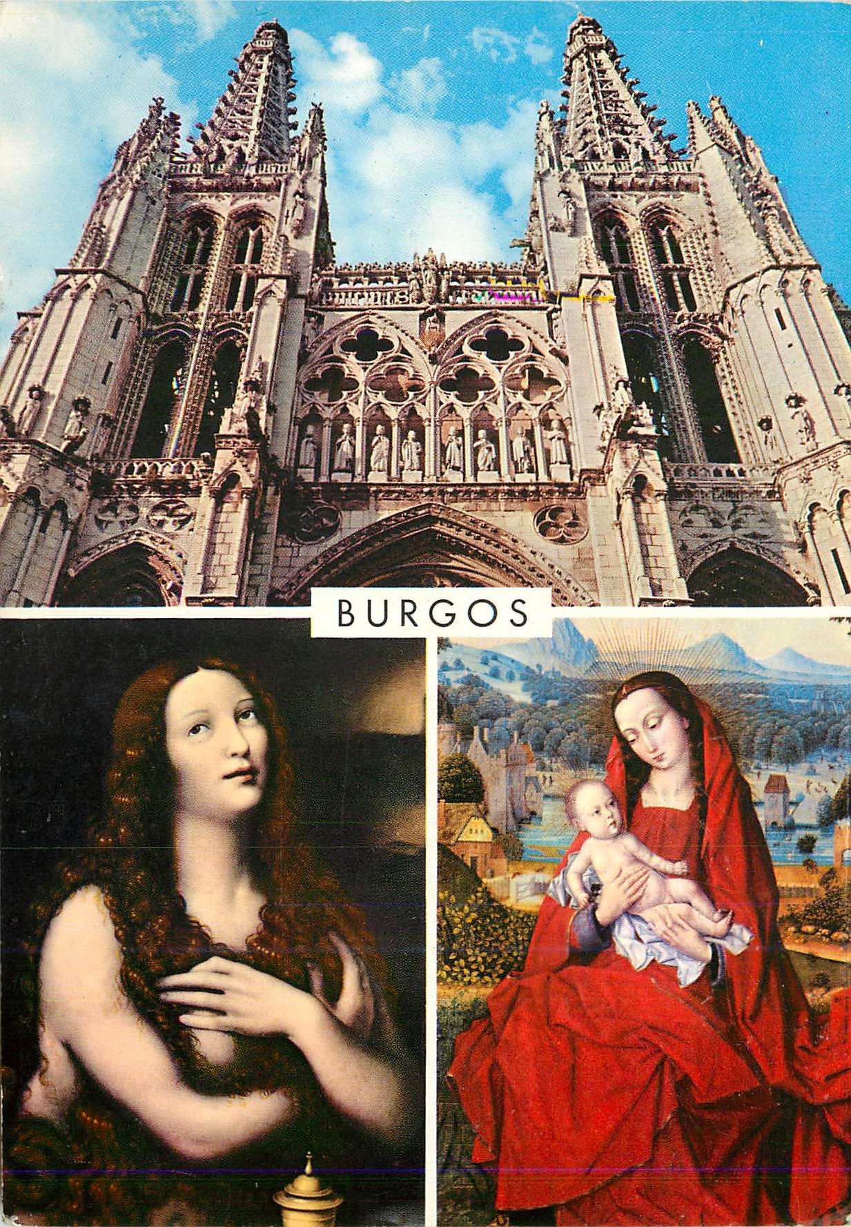 CPM Burgos La Cathedrale La Madeleine et Peinture de Memling