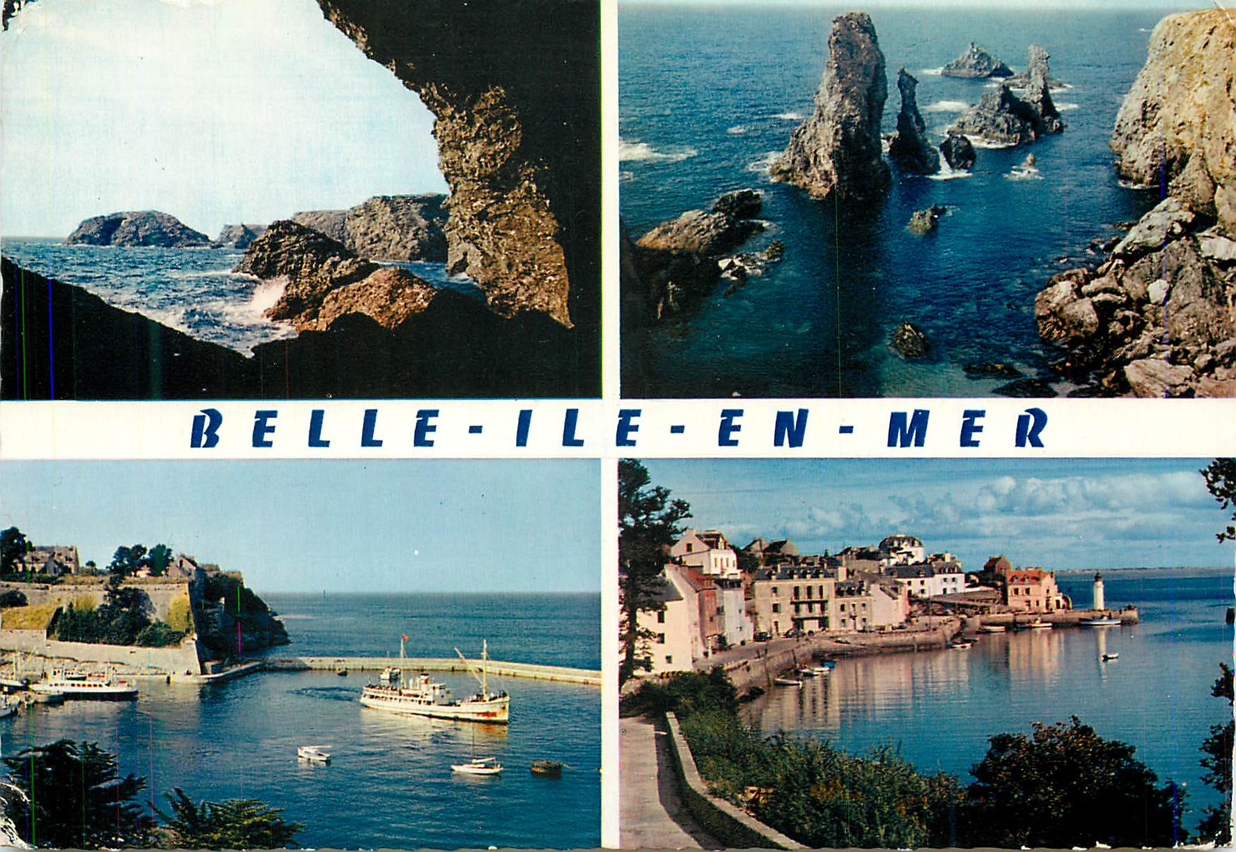 Belle-Île-en-Mer — paysages côtiers et port — éditeur non visible