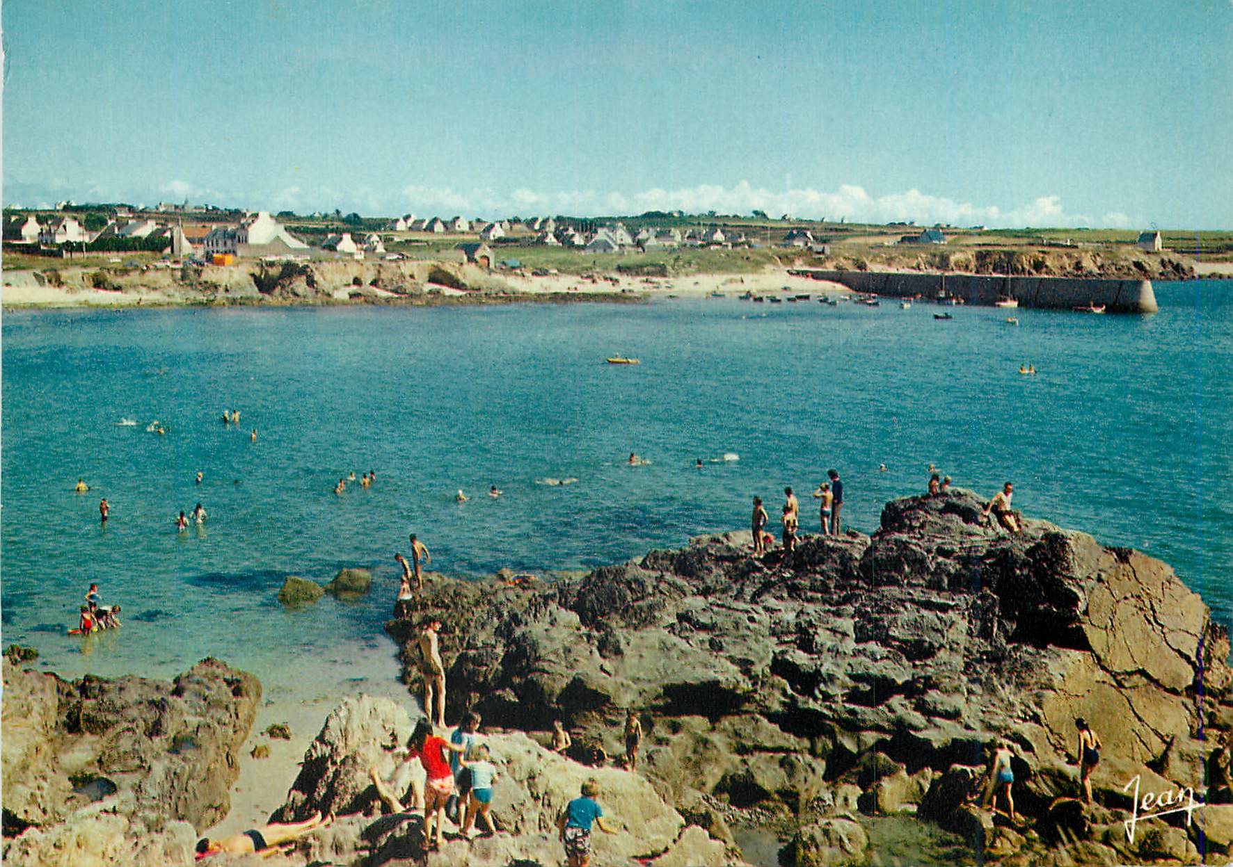 CPM Plogoff Primelin la Bretagne la Greve la Plage et le Port du Loch 