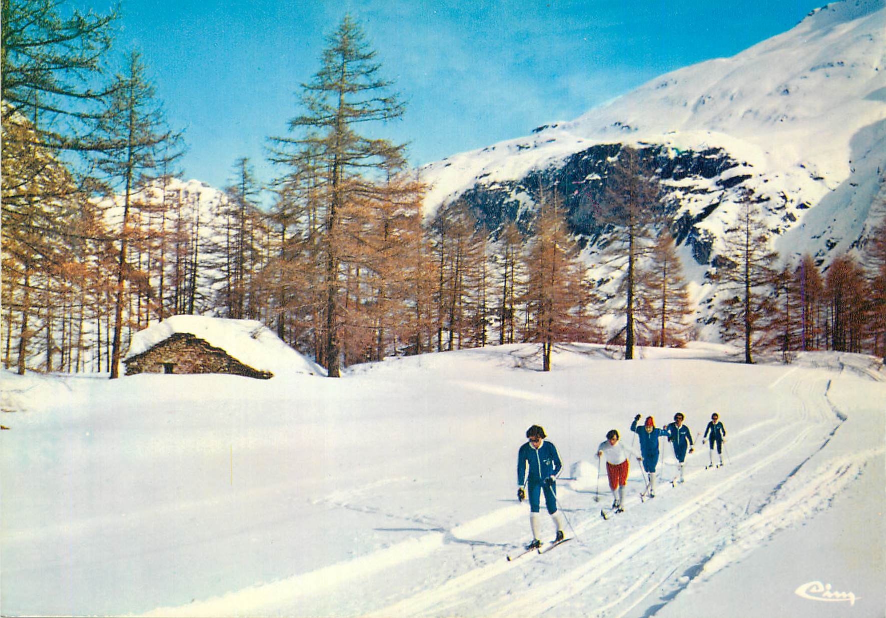 CPM Bessans (Savoie) Alt 1720 m Sur les Pistes de Ski de Fond