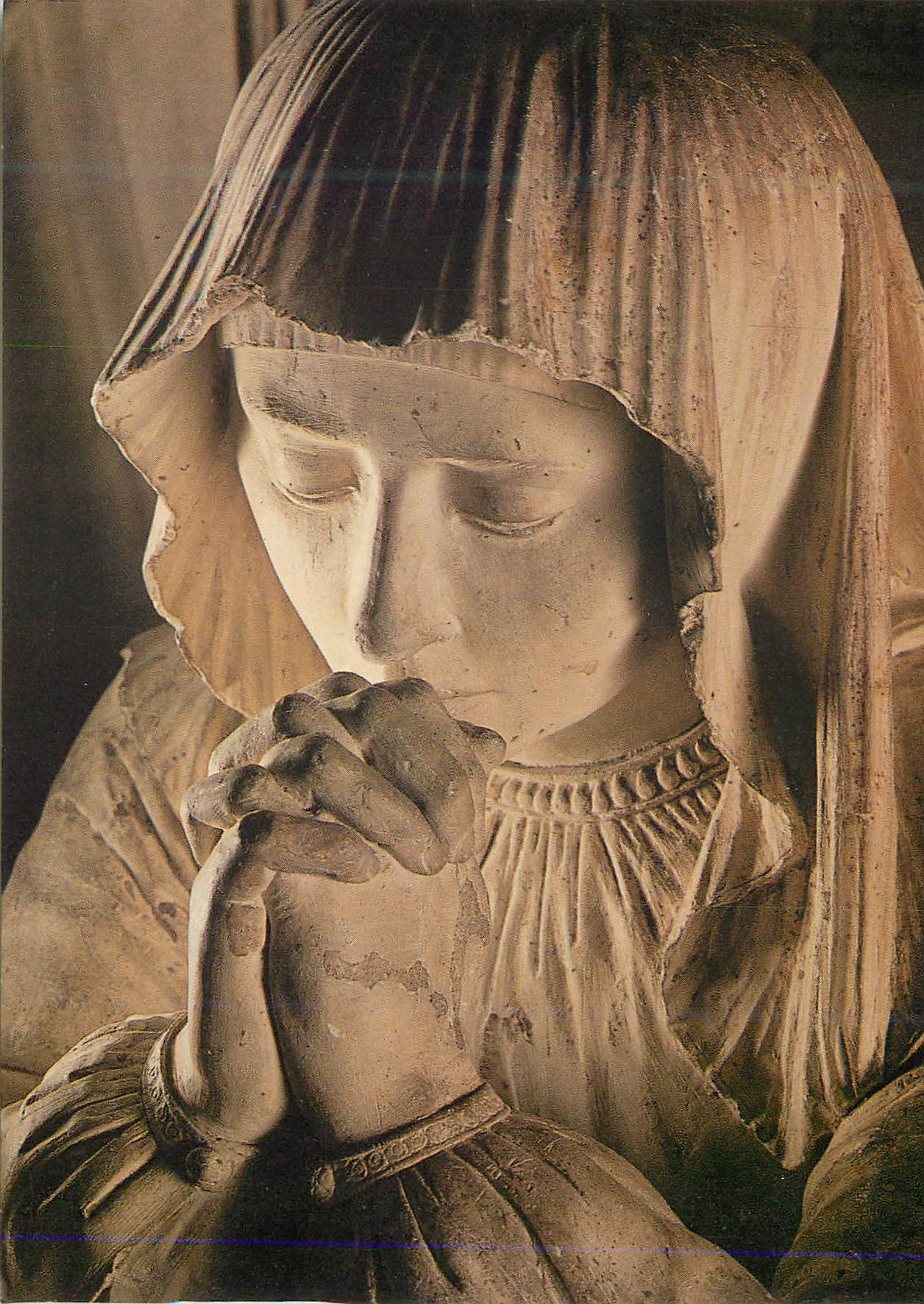 CPM Abbaye Saint Pierre de Solesmes (Sarthe) Visage de Marie Madeleine 