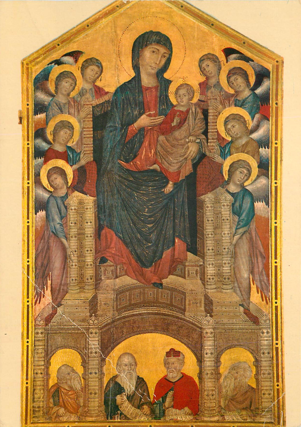 CPM Firenze Galleria Uffizi la Vierge avec son Fils