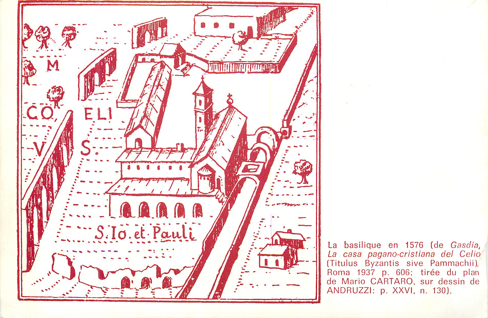 CPM Roma 1937 La Basilique en 1576 (de Gasdia La Casa Pagano Cristiana del Cello