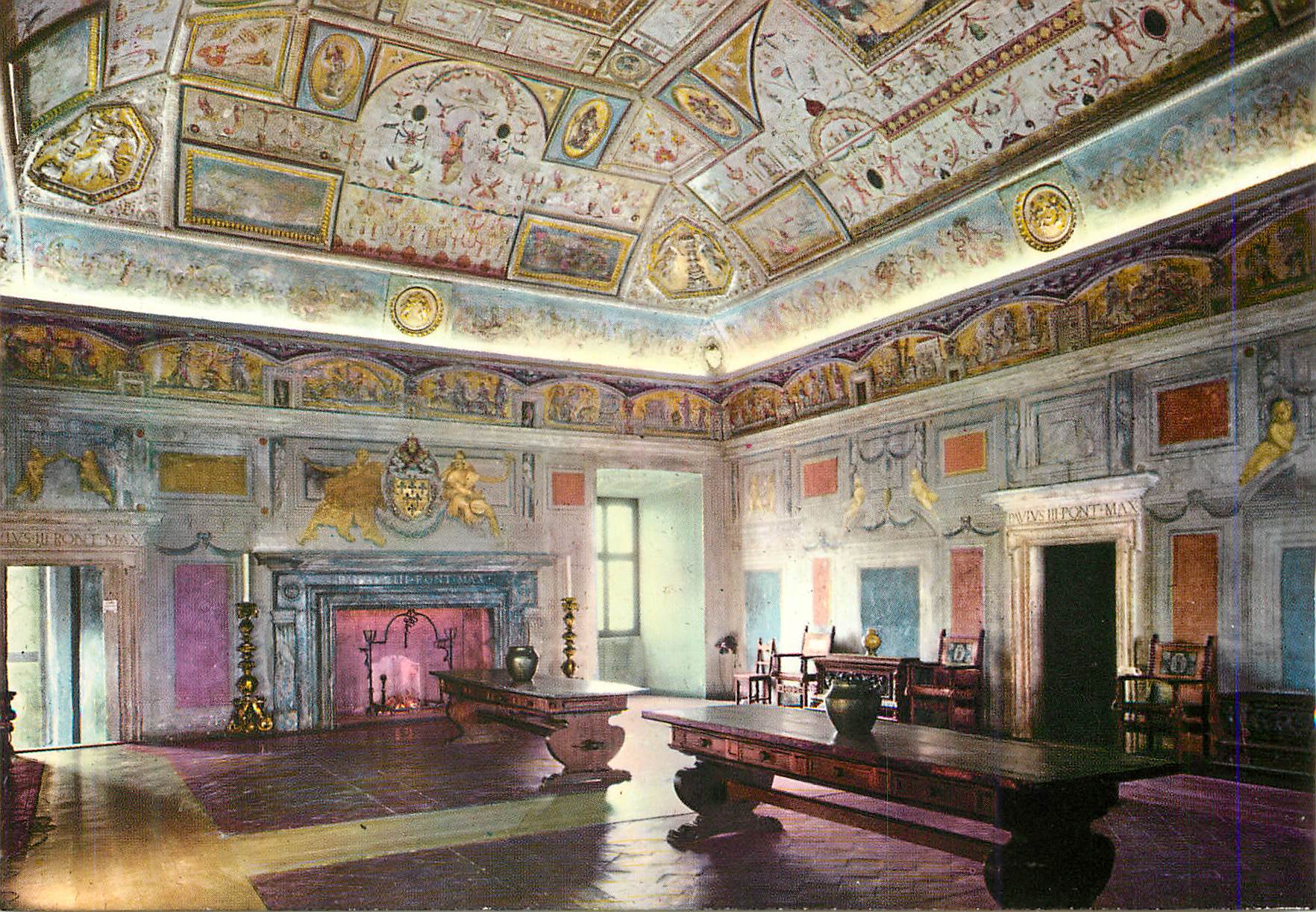CPM Roma Museo Nazionale di Castel S Angelo La Salle de la Bibliotheque