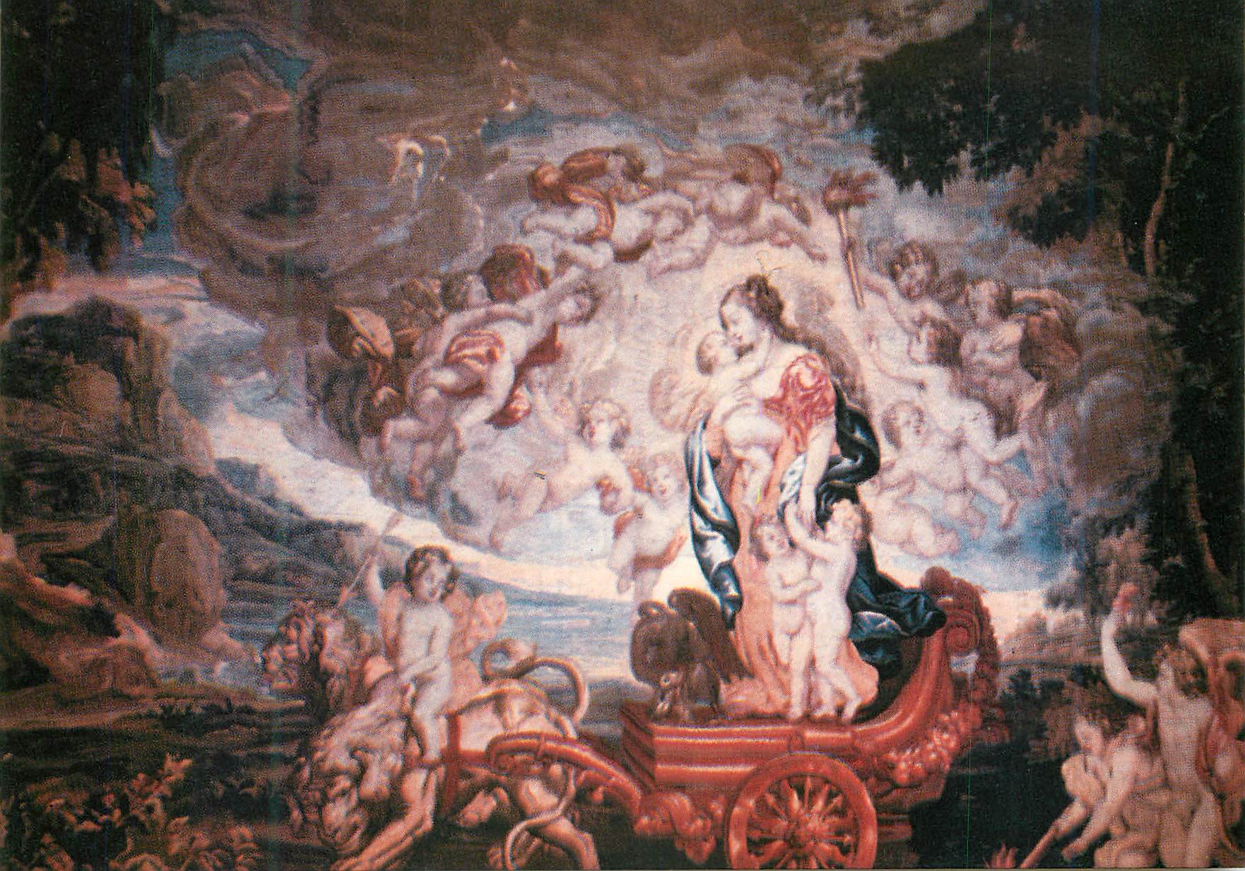 CPM Malta Flemish Tapestry Showing The Triumph of Charity  after Peter Paul Rubens