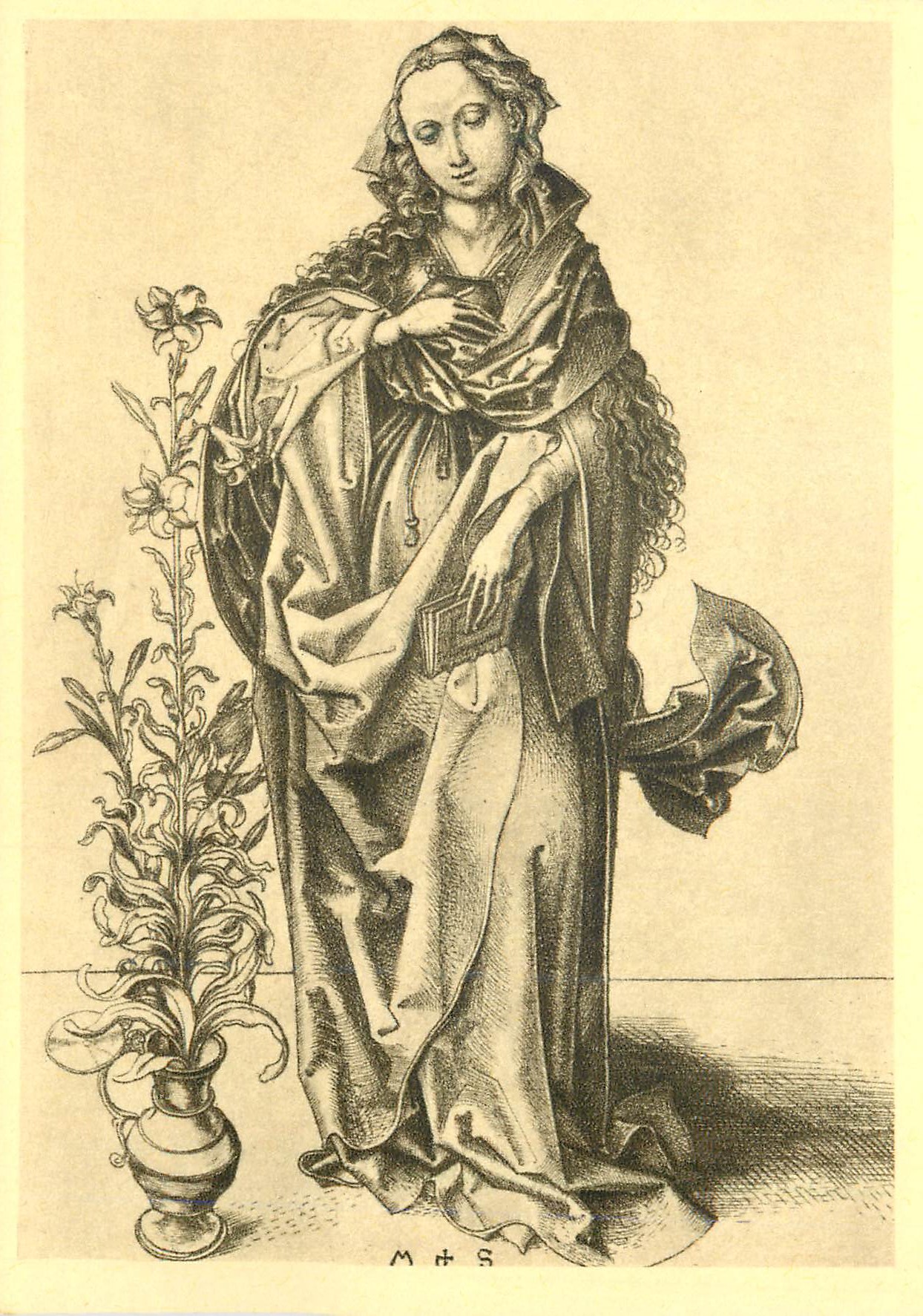 Sainte Marie Madeleine — gravure — éditeur et n° de série non lisibles