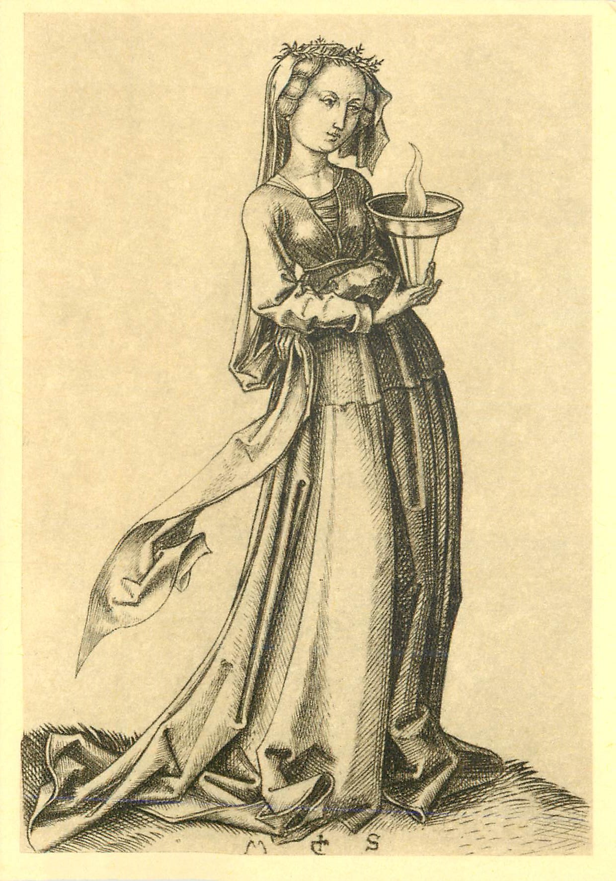 CPM Colmar vers 1450 Brisach 1491 Martin Schongauer peintre Graveur Une Vierge Sage