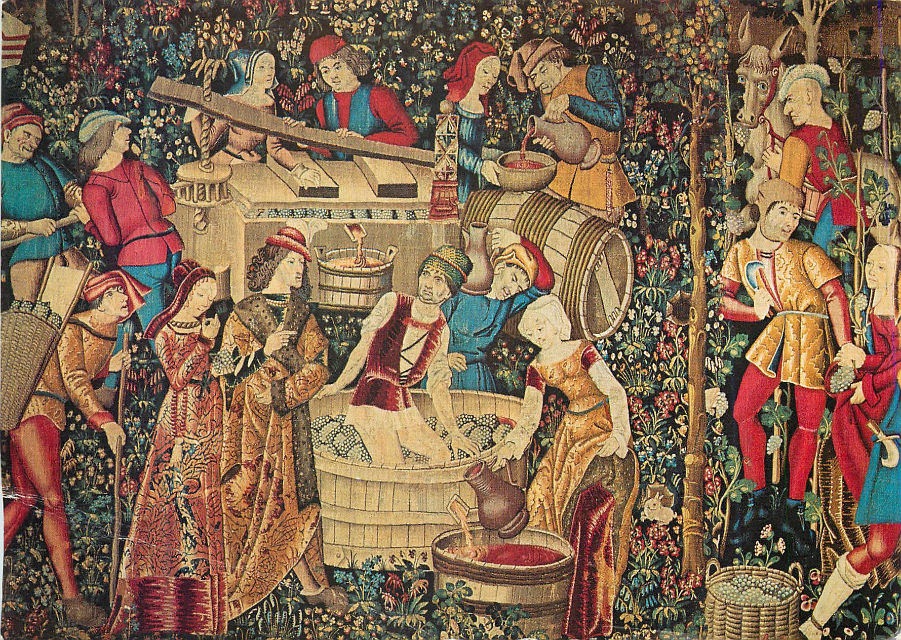 CPM Paris Musee des Thermes et de l'Hotel de Cluny Les Vendanges