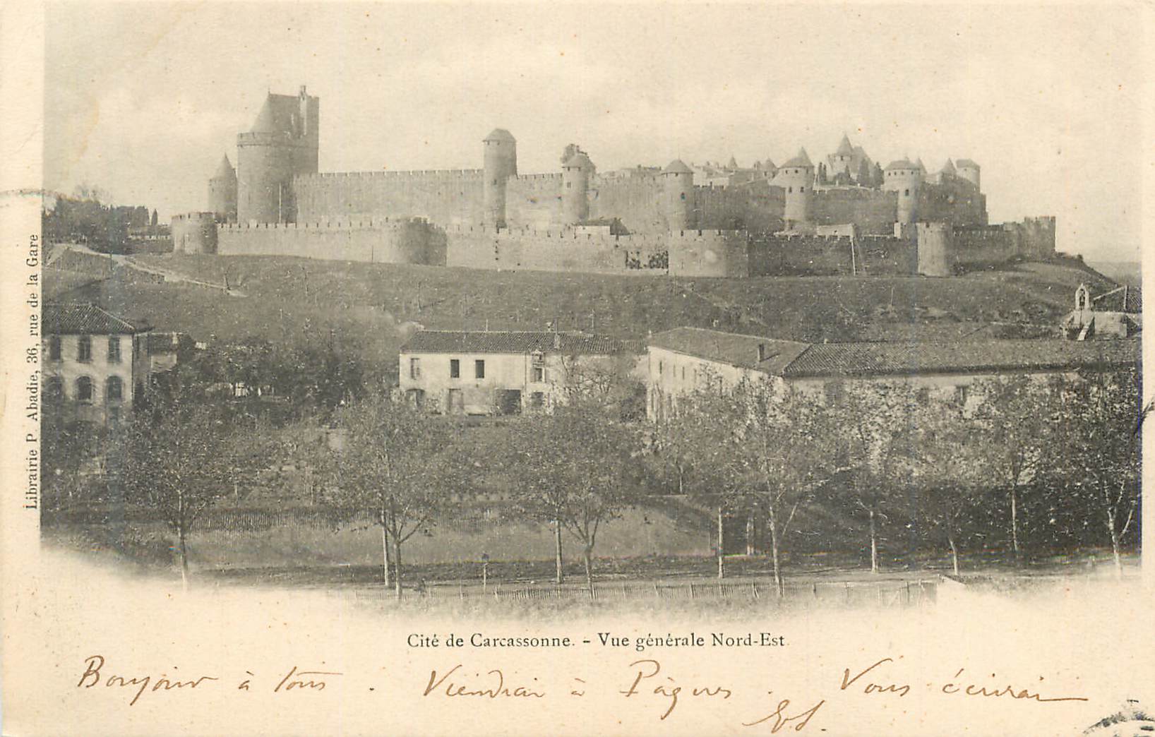CPA Cite de Carcassonne Vue Generale Nord Est