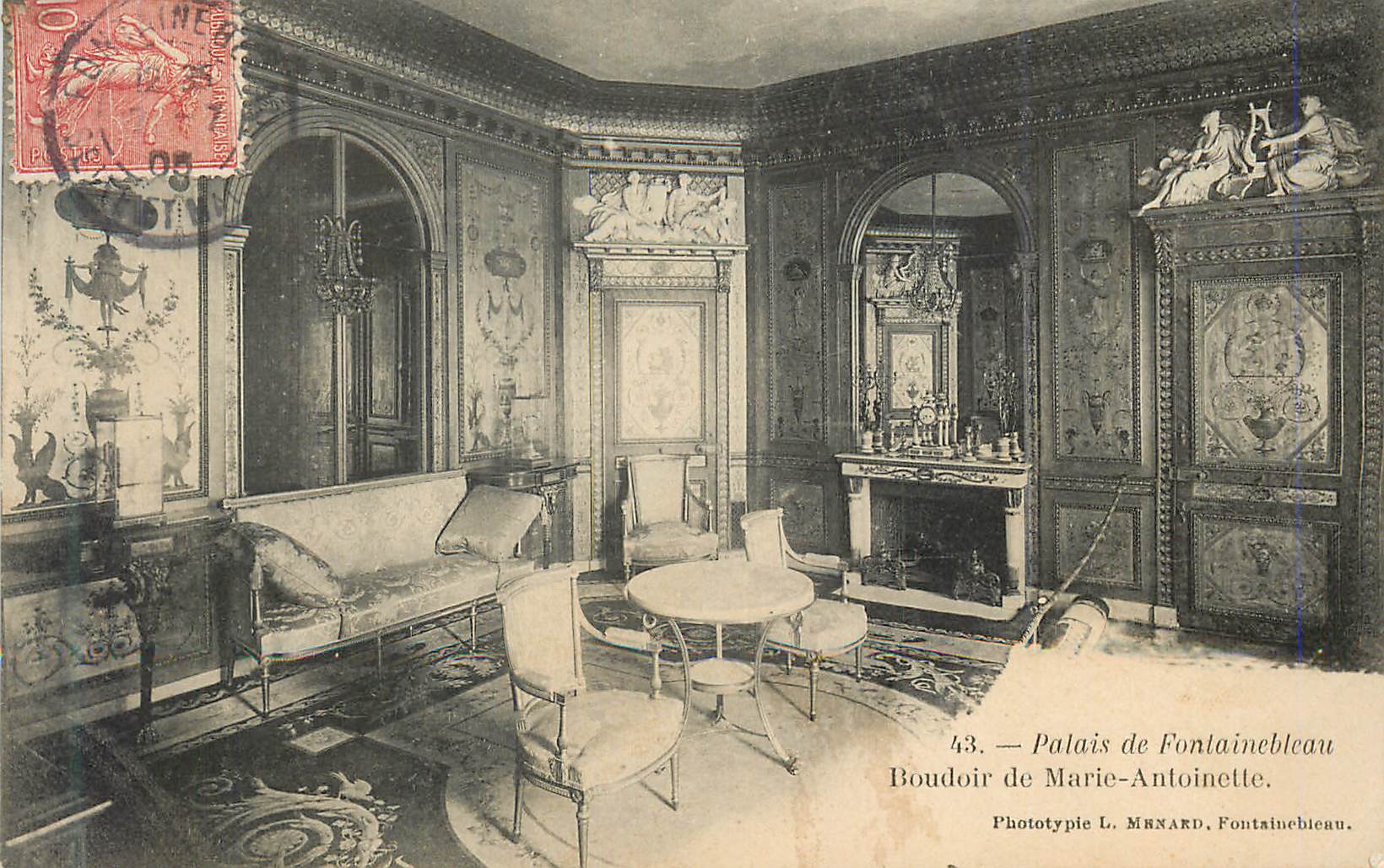 CPA Palais de Fontainebleau Boudoir de Marie Antoinette