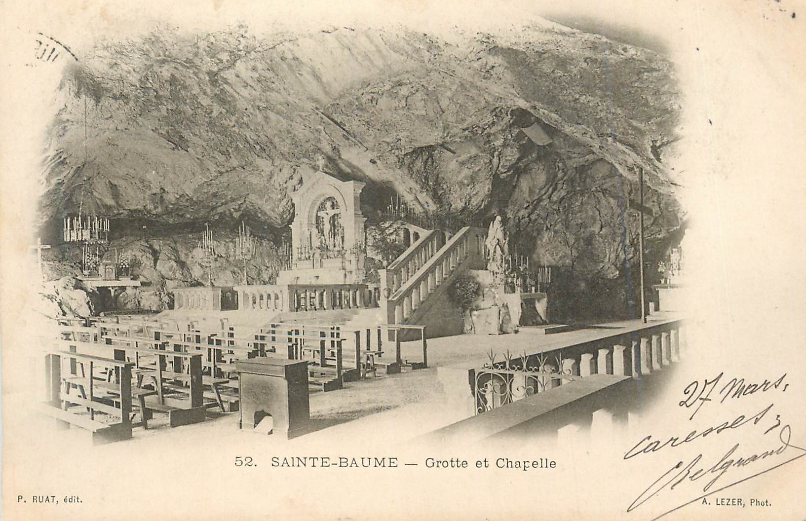 CPA Sainte Baume Grotte et Chapelle (carte 1900)