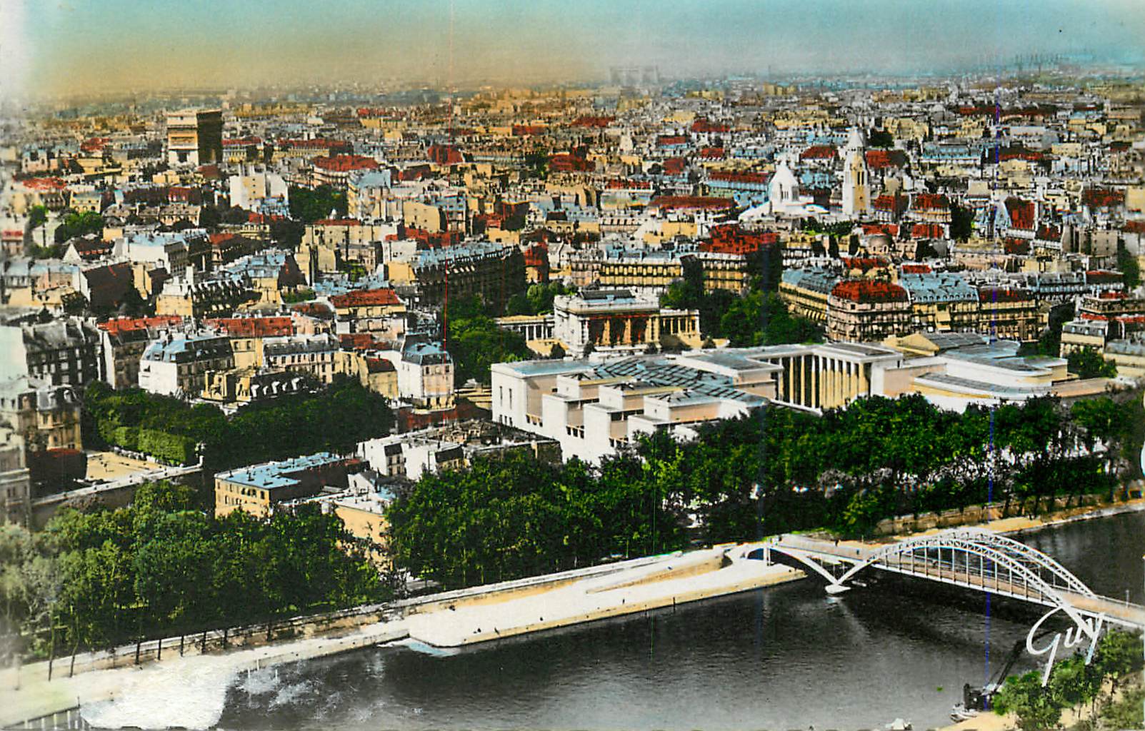 CPM Paris et ses Merveilles Panorama sur Paris Vue prise de la Tour Eiffel