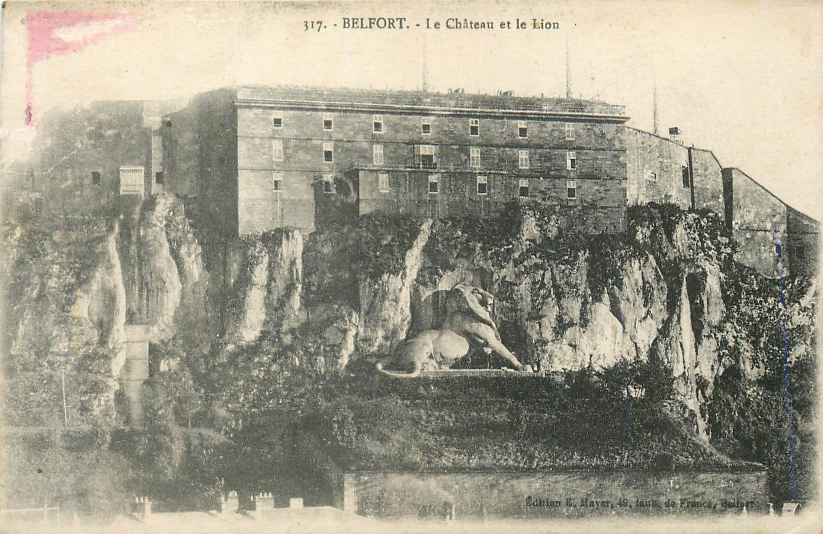 CPA Belfort Le Chateau et le Lion