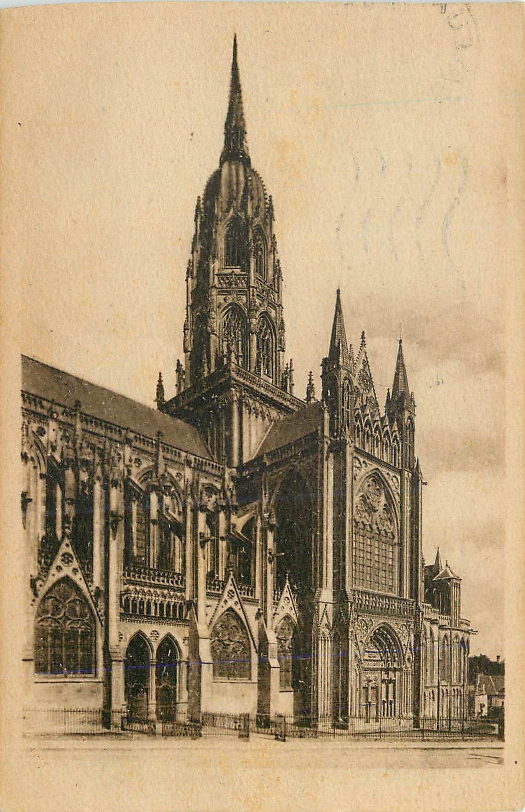Cathédrale Notre-Dame de Rouen — vue de la façade — éditeur non identifié