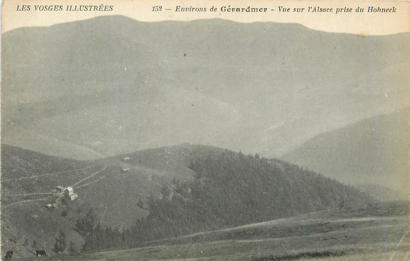 CPA Environs de Gerardmer Les Vosges Illustrees Vue sur l'Alsace prise du Hohneck